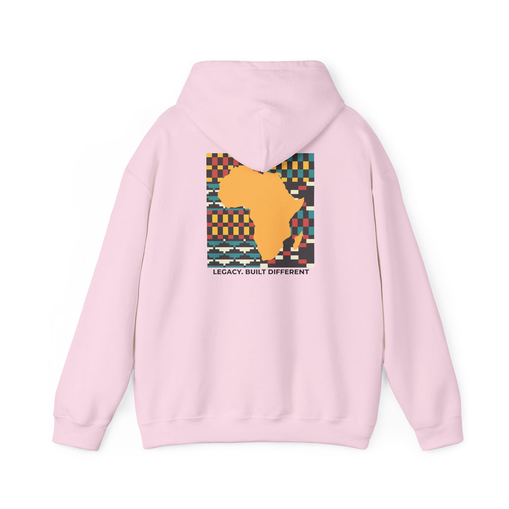 Africa Silhouette Kente Hoodie — "Legacy, Built Different"