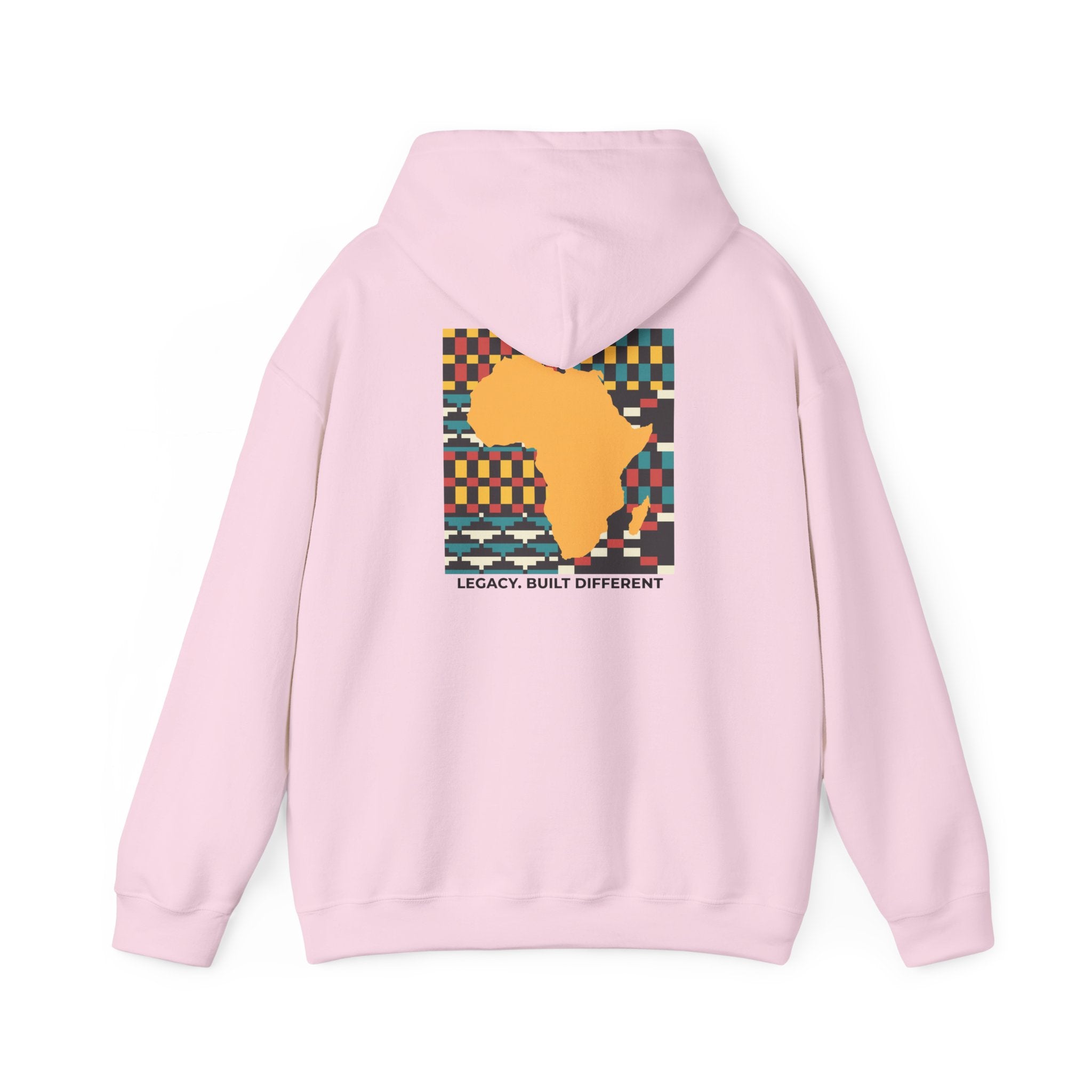 Africa Silhouette Kente Hoodie — "Legacy, Built Different"