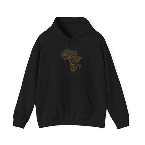 Africa Pattern Hoodie — "Legacy. Built Different." Graphic Sweatshirt