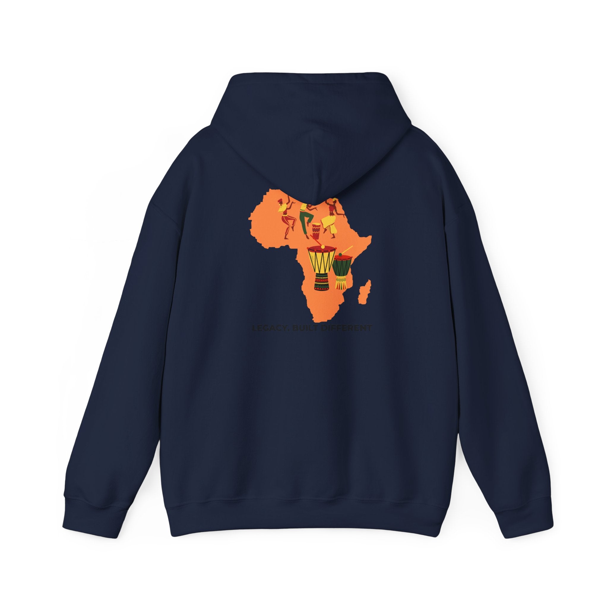 Africa Map Hoodie - 'Legacy. Built Different.' Afrocentric Graphic Pullover