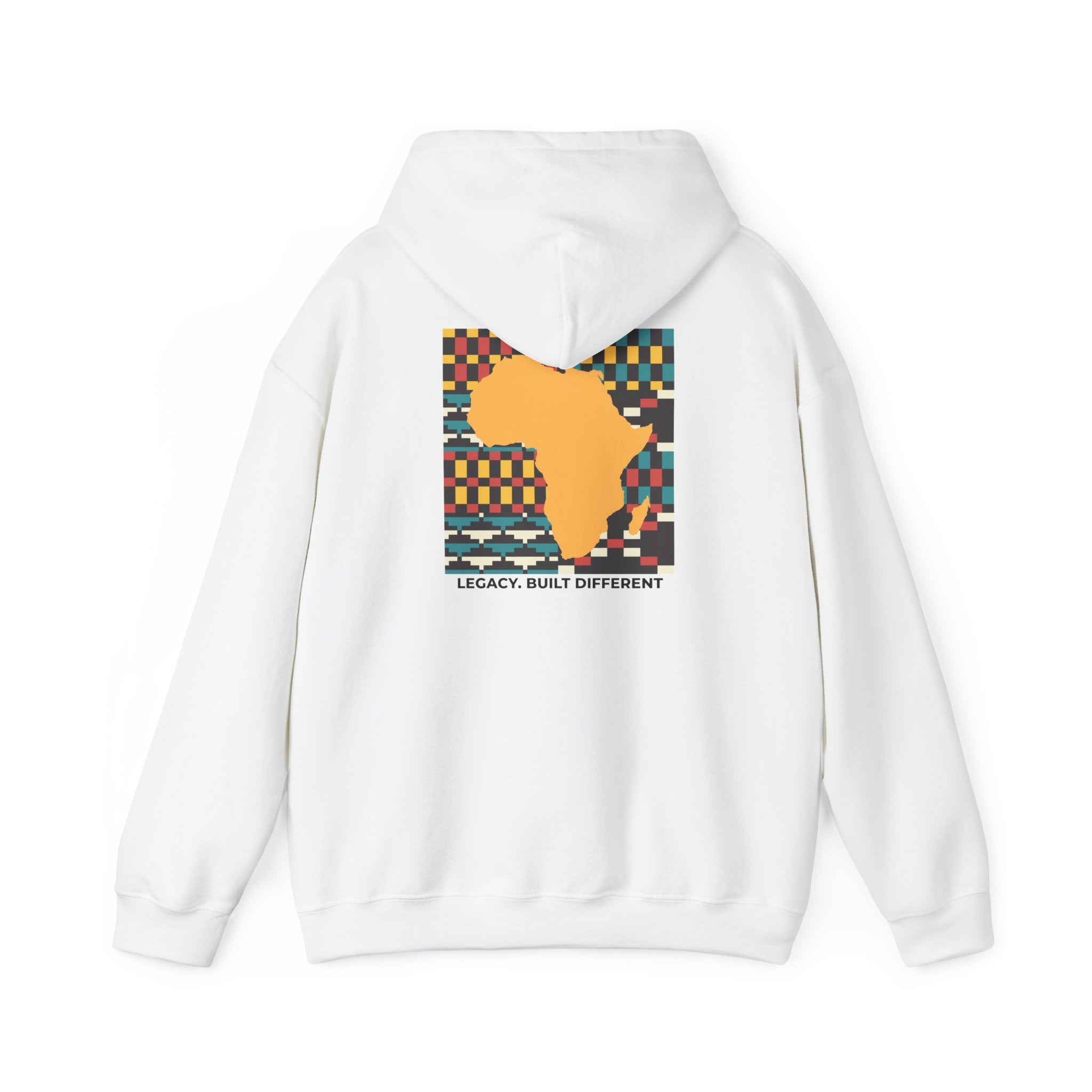 Africa Silhouette Kente Hoodie — "Legacy, Built Different"