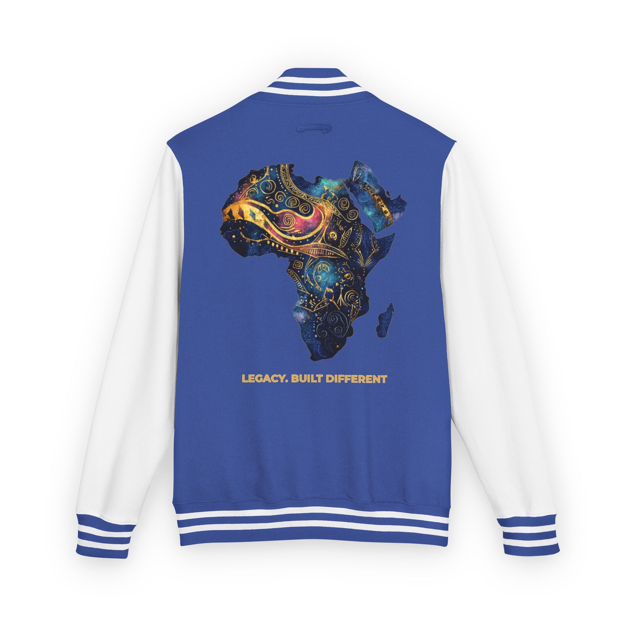 Africa Map Letterman Jacket — Colorful African Continent Graphic Bomber