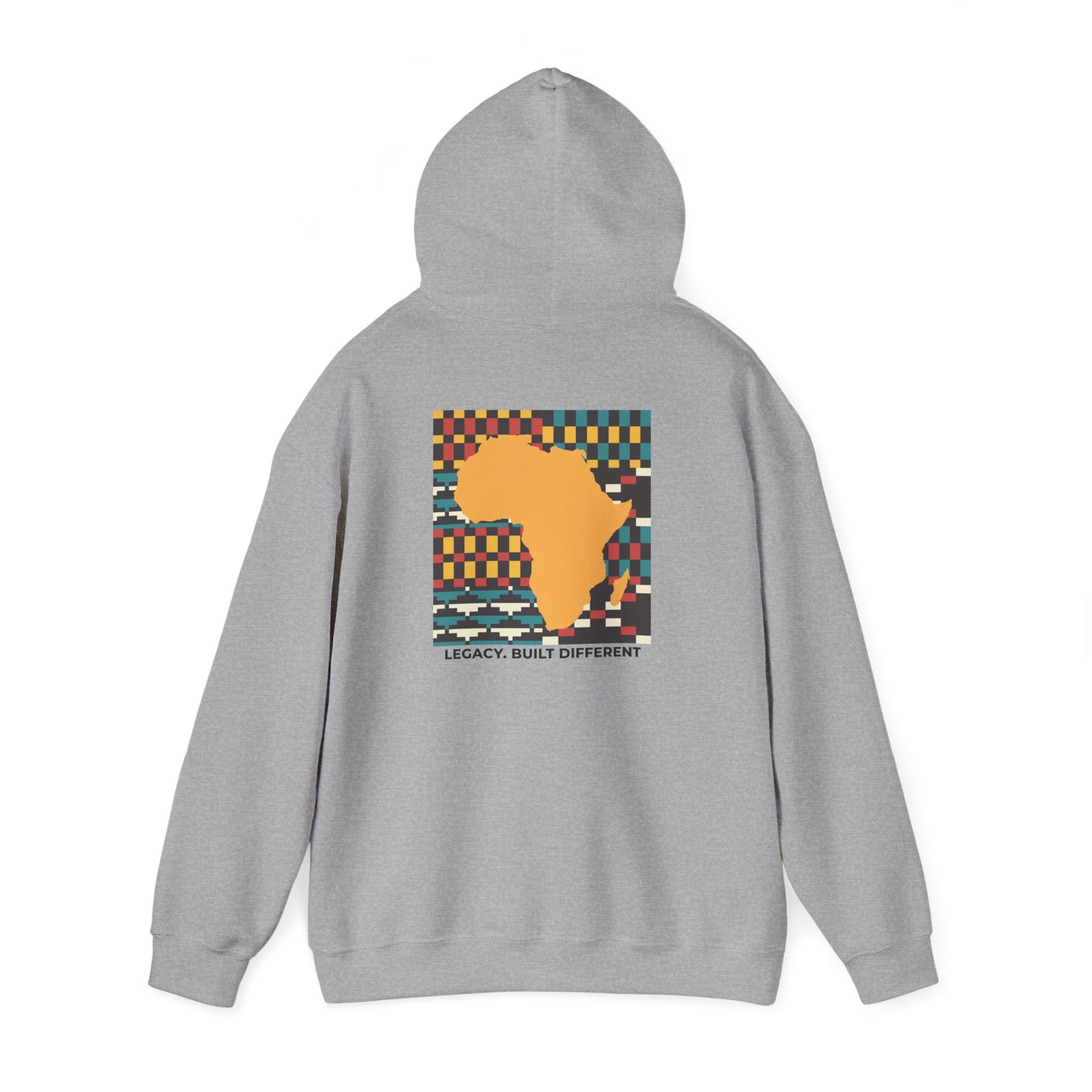 Africa Silhouette Kente Hoodie — "Legacy, Built Different"