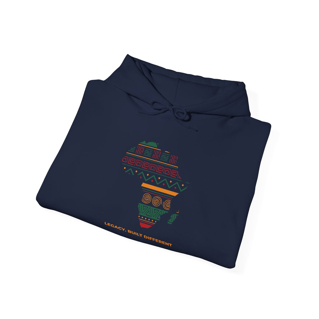 Africa Map Hoodie - 'Legacy Built Different' Graphic Pullover