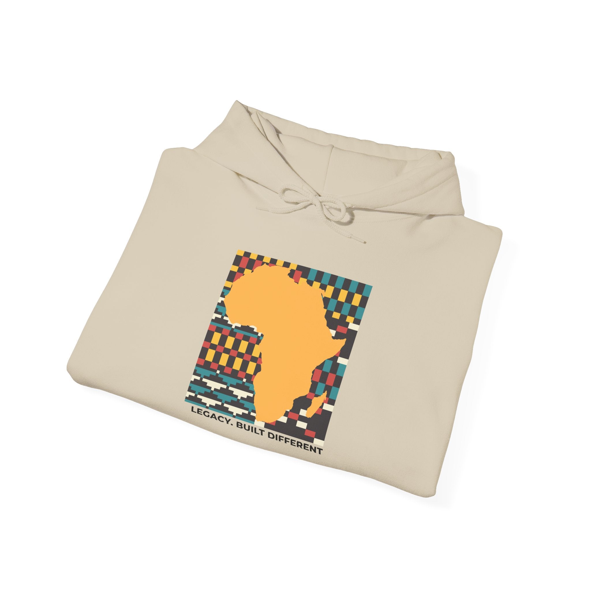 Africa Silhouette Kente Hoodie — "Legacy, Built Different"