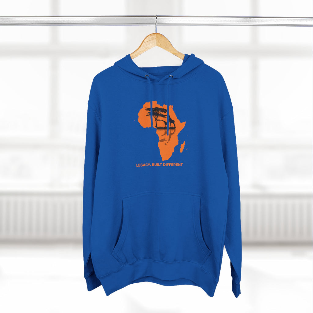 Africa Silhouette Hoodie — 'Legacy: Built Different' Graphic Pullover