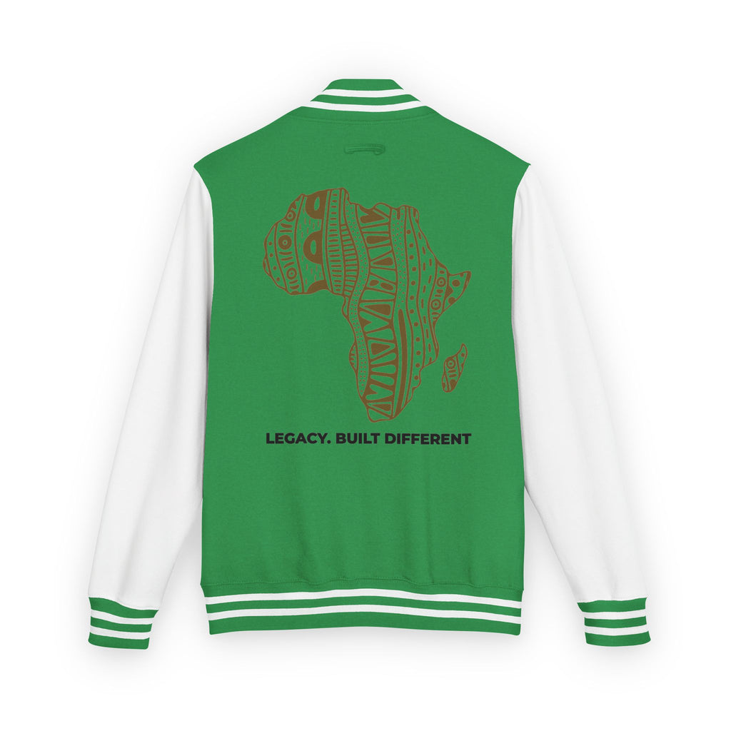 Letterman Jacket — African Pattern Map "Legacy. Built Different"