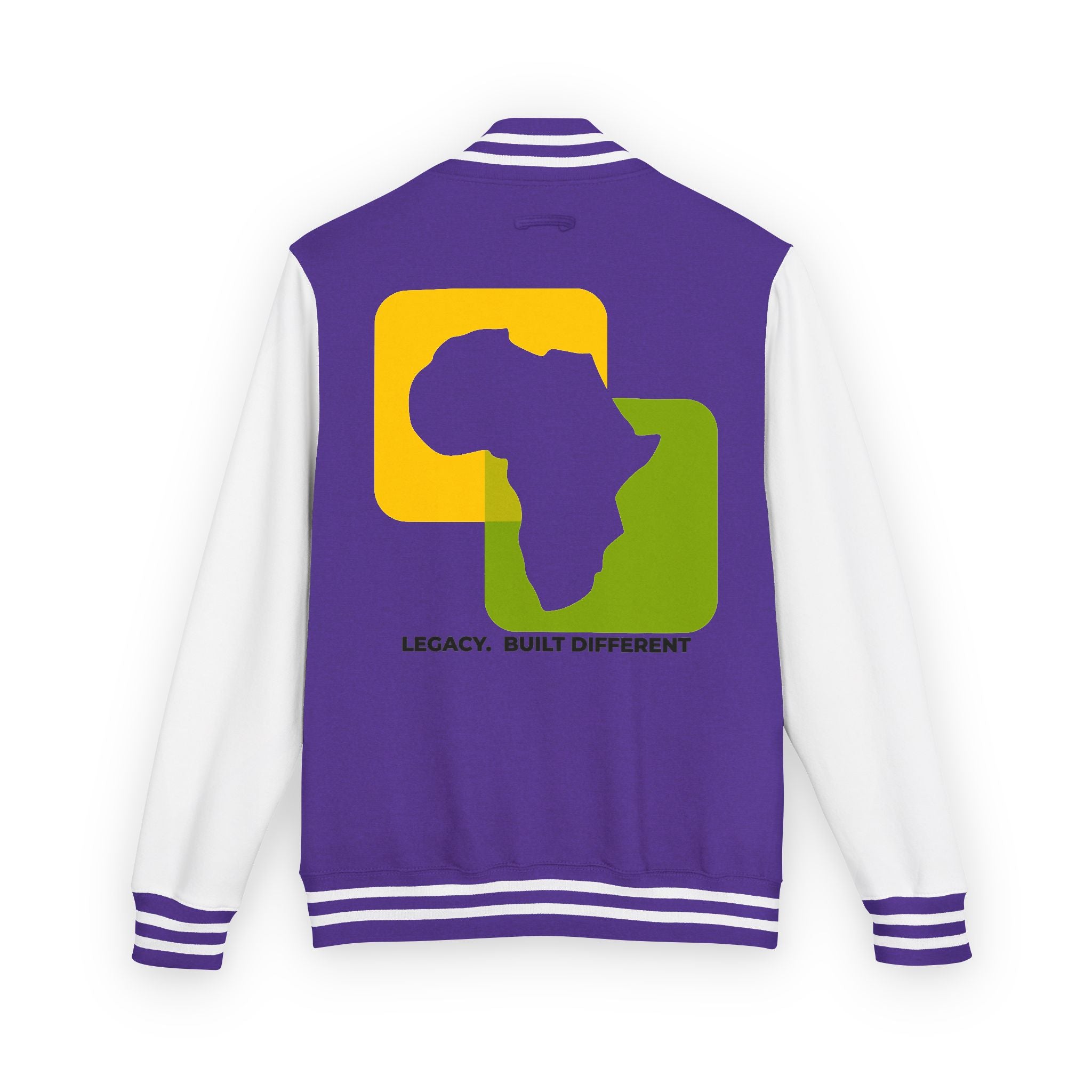 Letterman Jacket — Afrocentric Africa Map Design ("Legacy. Built Different")