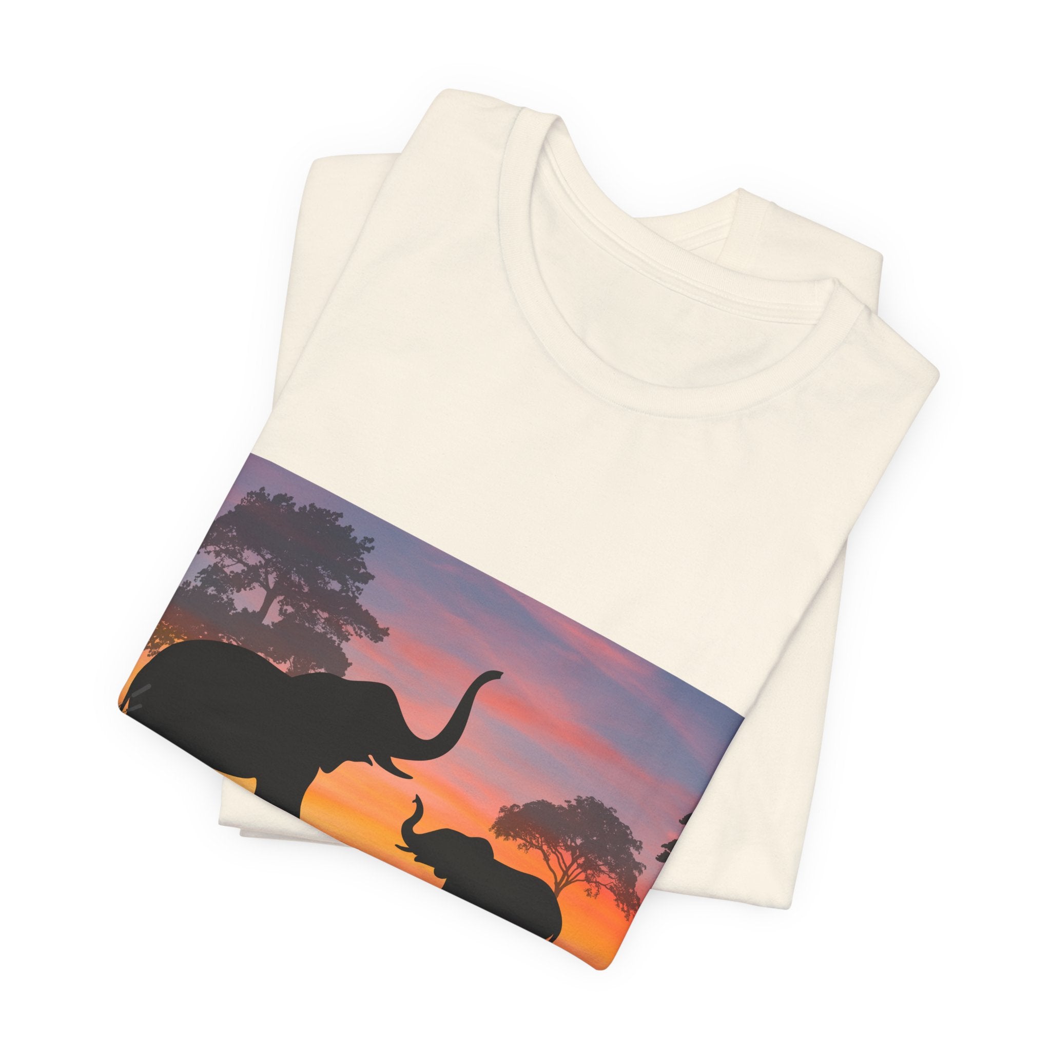 Elephant Sunset Tee — "Legacy, Elephant Heritage" Graphic T-Shirt