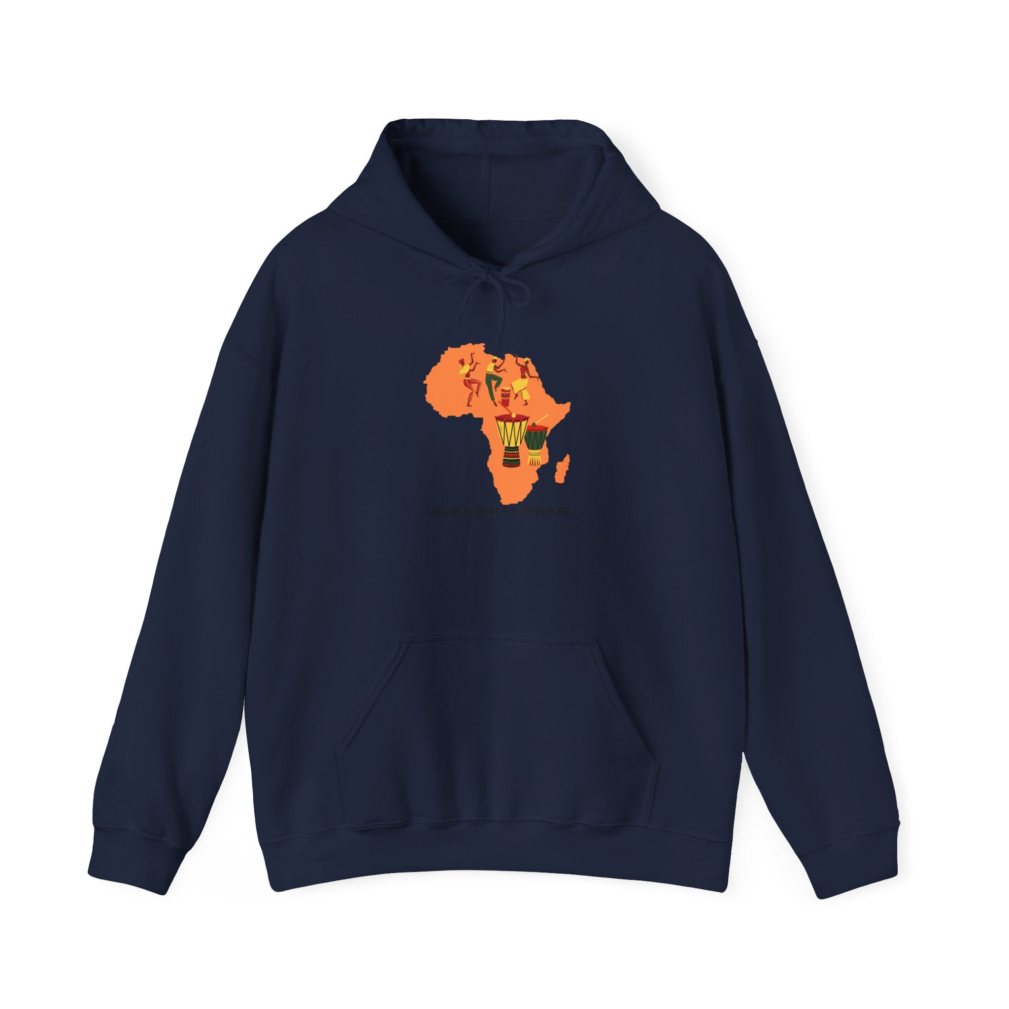 Africa Map Hoodie - 'Legacy. Built Different.' Afrocentric Graphic Pullover