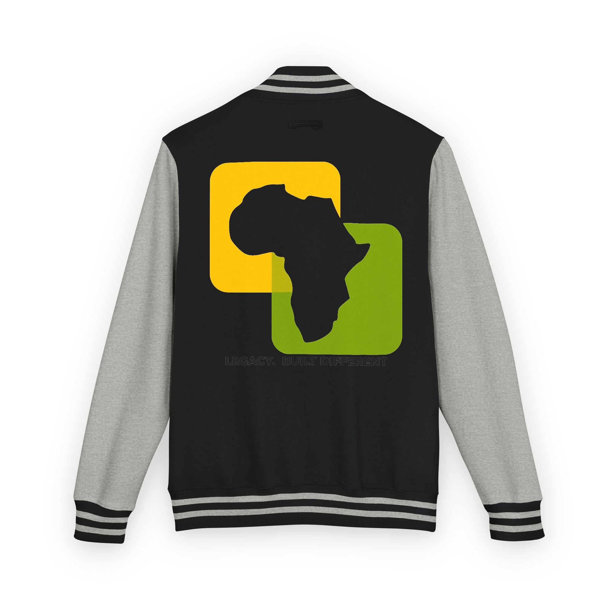 Letterman Jacket — Afrocentric Africa Map Design ("Legacy. Built Different")