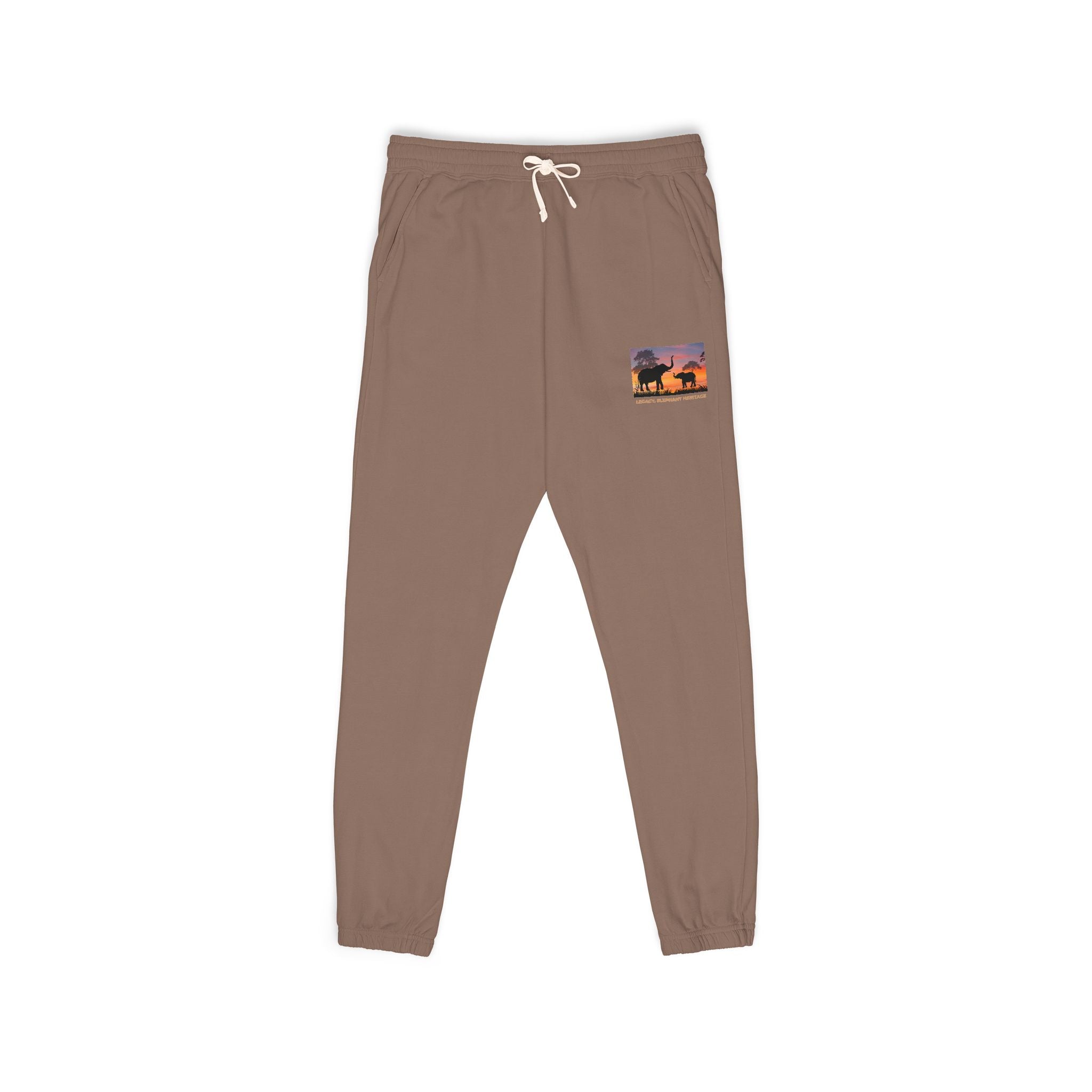 Sunset Camper Sweatpants — Cozy Graphic Fleece Joggers