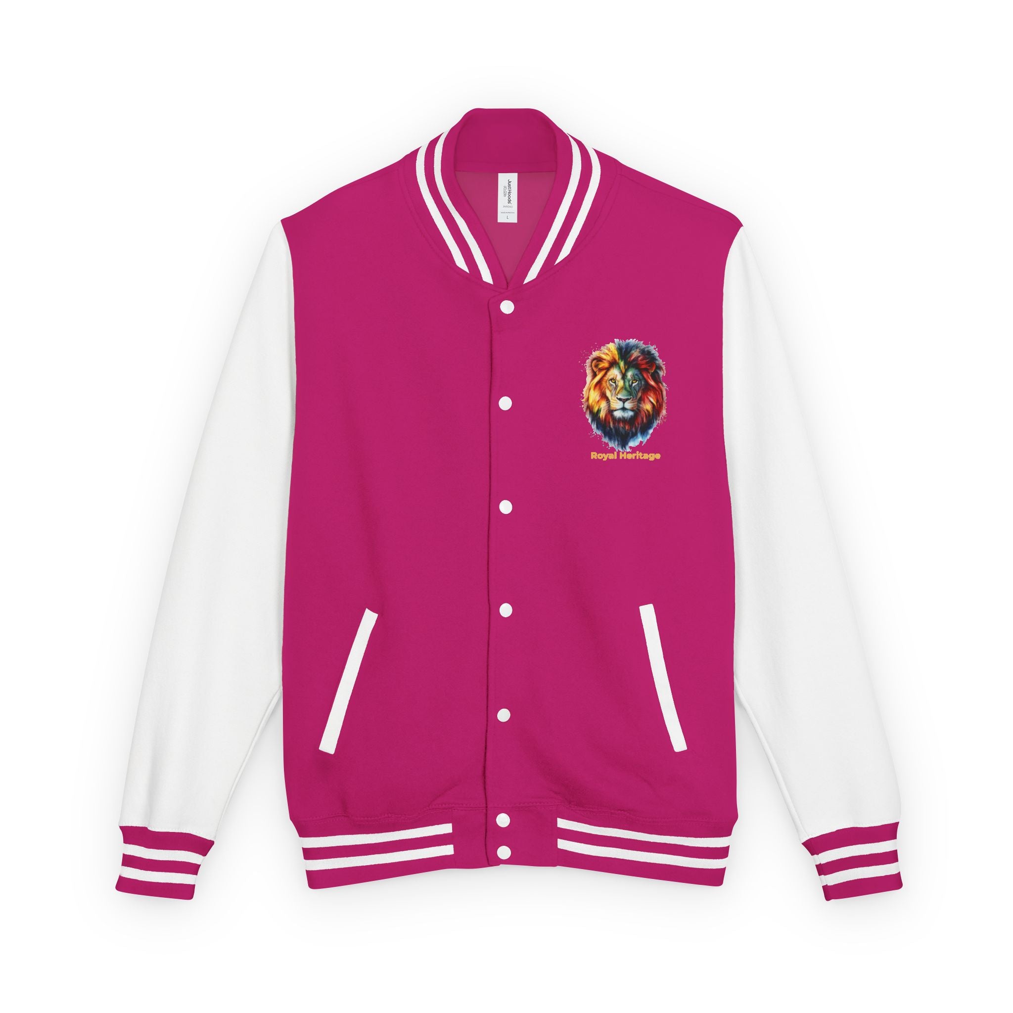 Lion Graphic Letterman Jacket — "Royal Heritage" Varsity Jacket