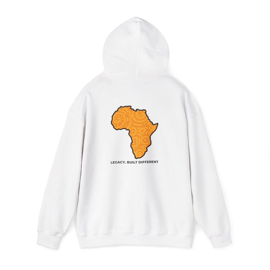 Africa Map Hoodie — "Legacy. Built Different." Printed Pullover