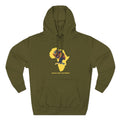Hoodie — African Profile Art on Yellow Africa Silhouette (Legacy, Beauty, Empowerment)
