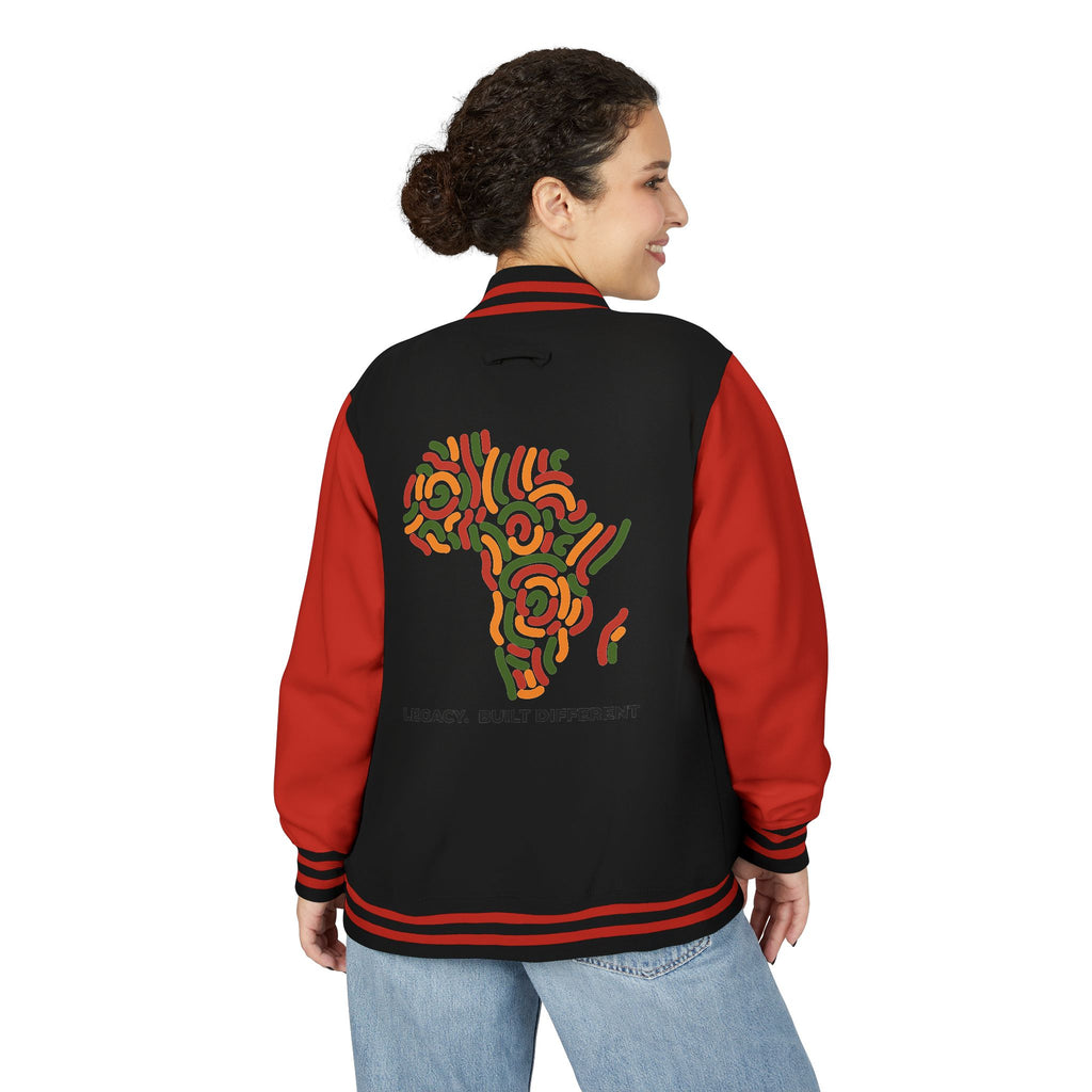 Letterman Jacket — African Heritage Map "Legacy. Built Different"
