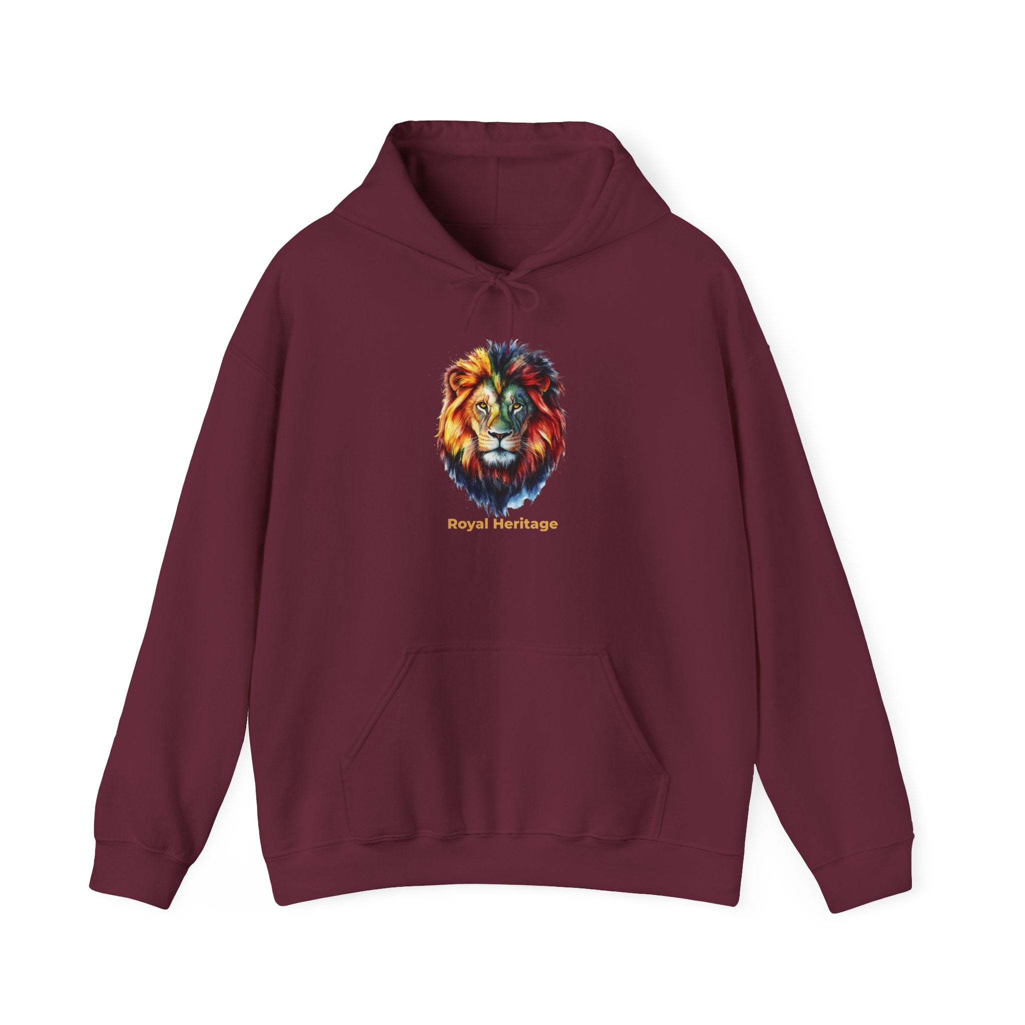 Lion Head Hoodie — 'Royal Heritage' Colorful Lion Graphic Sweatshirt