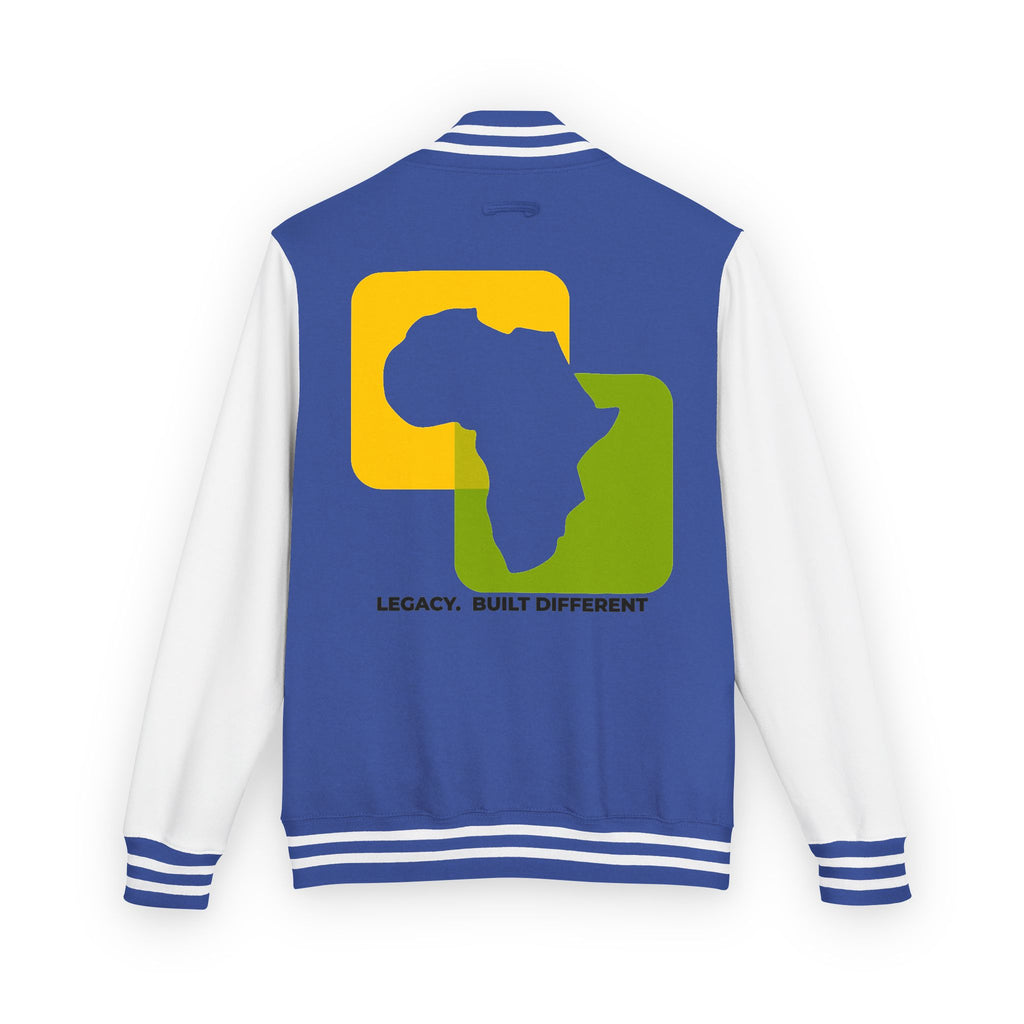 Letterman Jacket — Afrocentric Africa Map Design ("Legacy. Built Different")