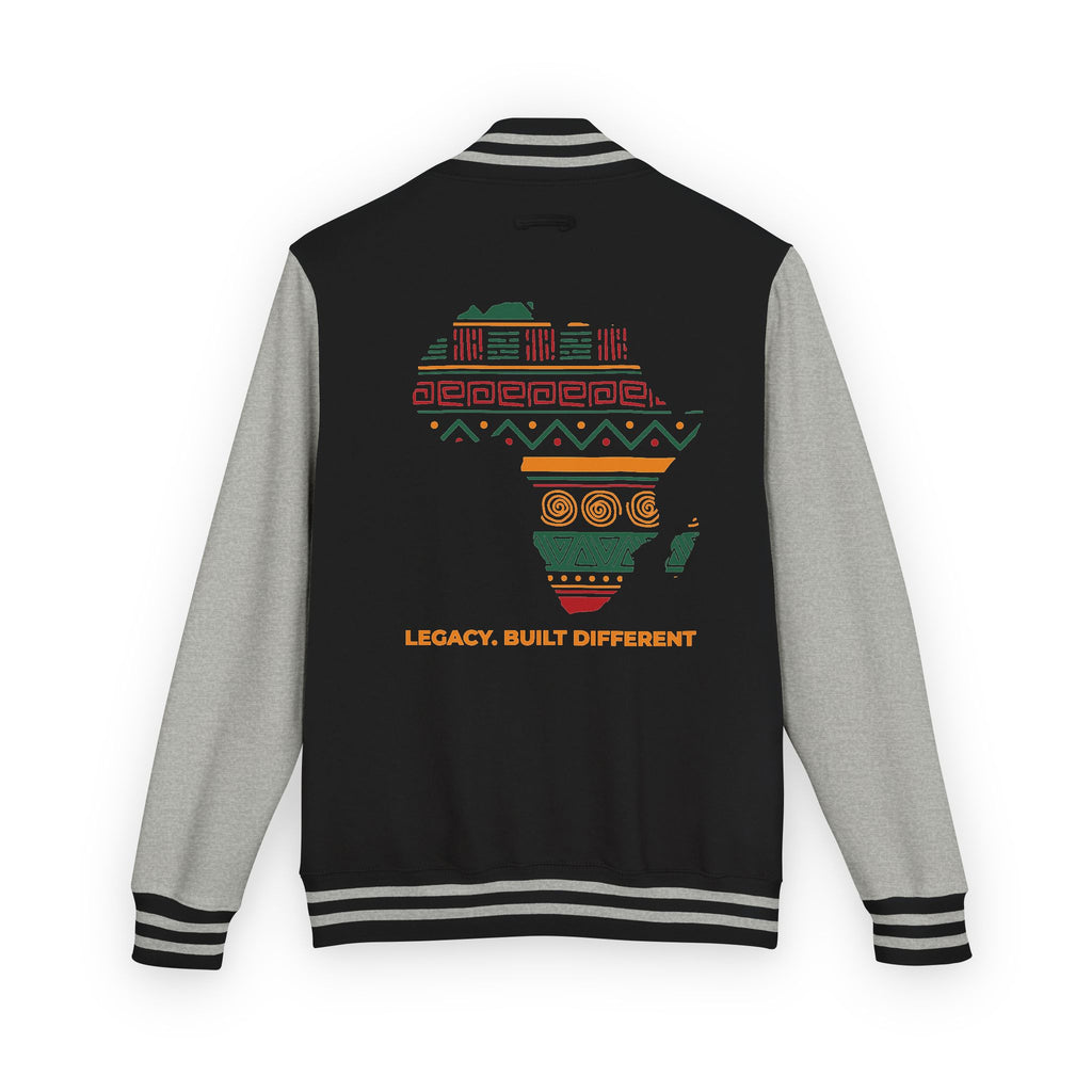 Africa Pattern Letterman Jacket — "Legacy, Unity, Strength"