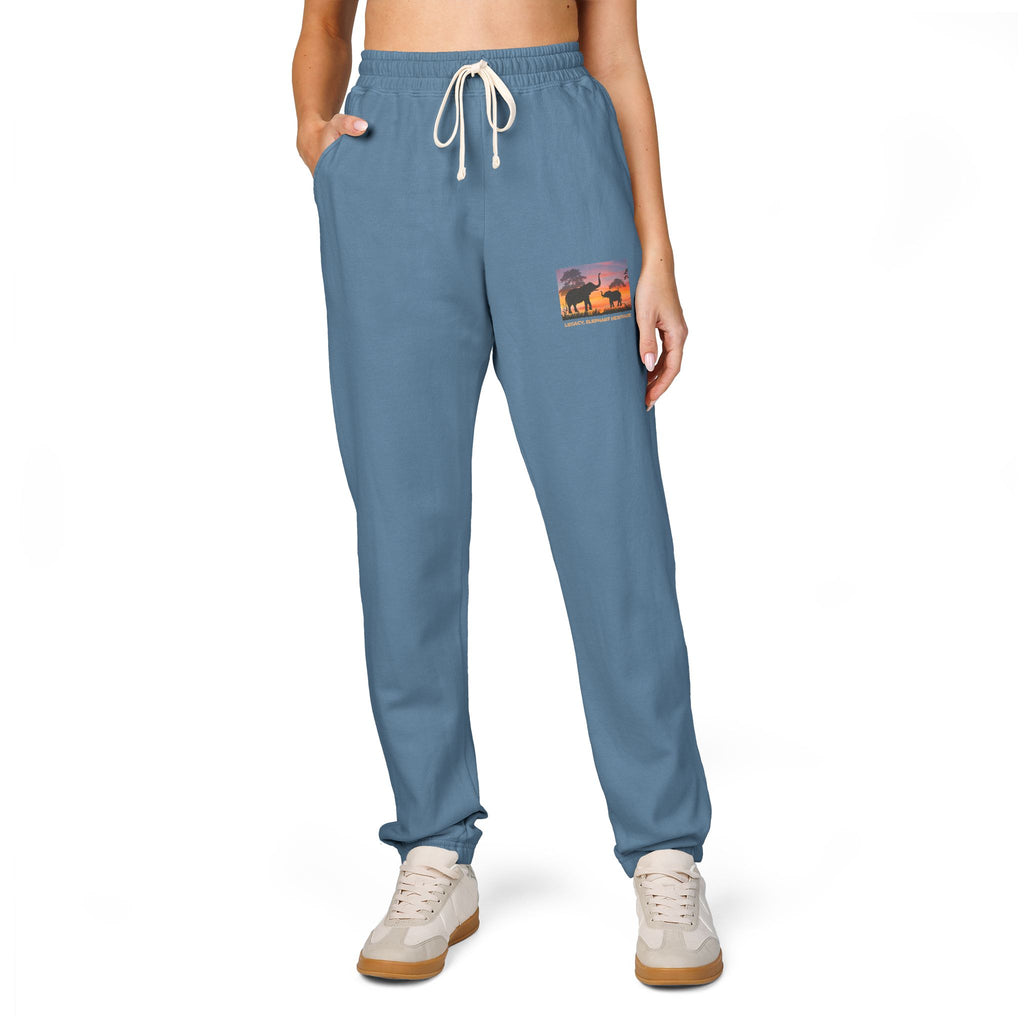 Sunset Camper Sweatpants — Cozy Graphic Fleece Joggers