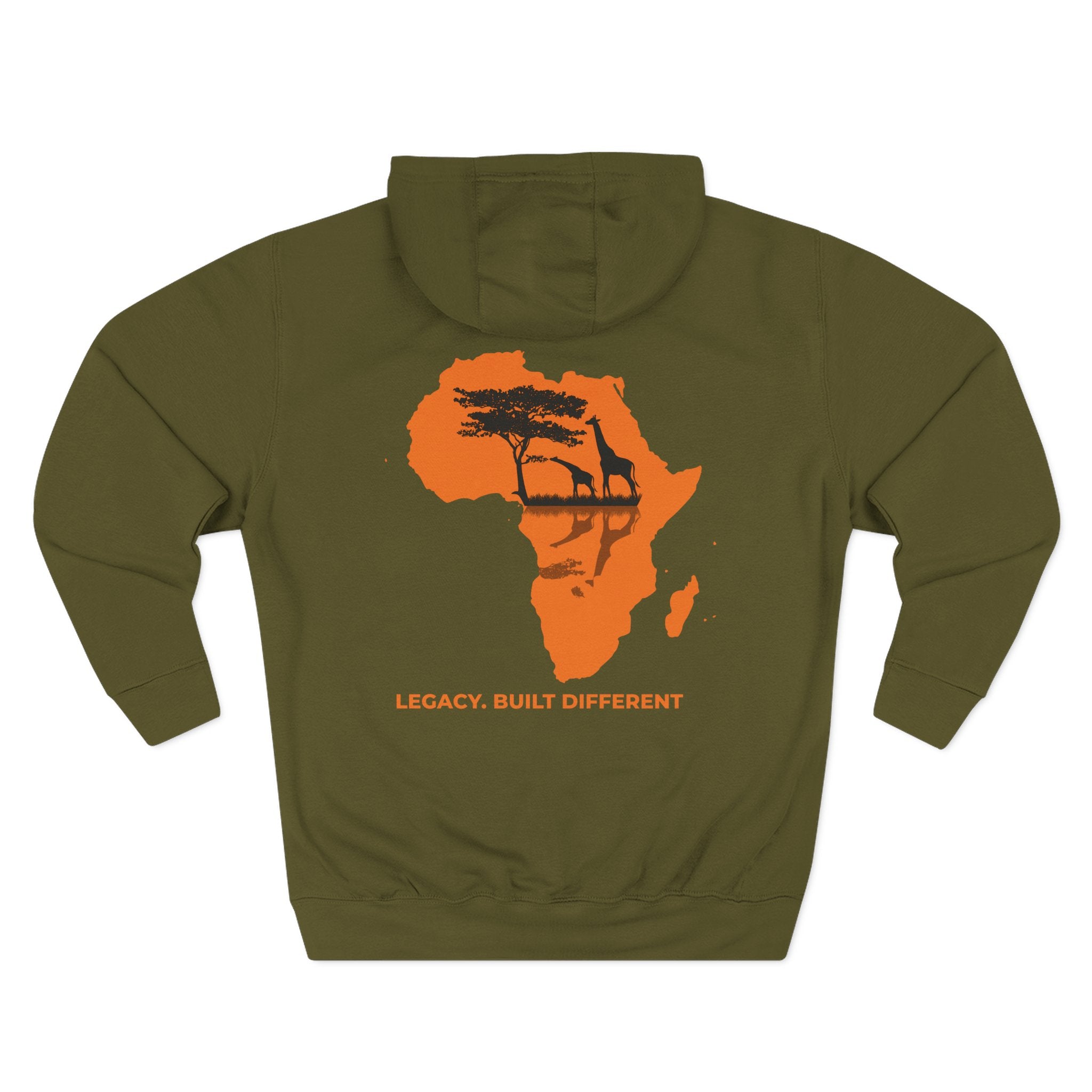 Africa Silhouette Hoodie — 'Legacy: Built Different' Graphic Pullover