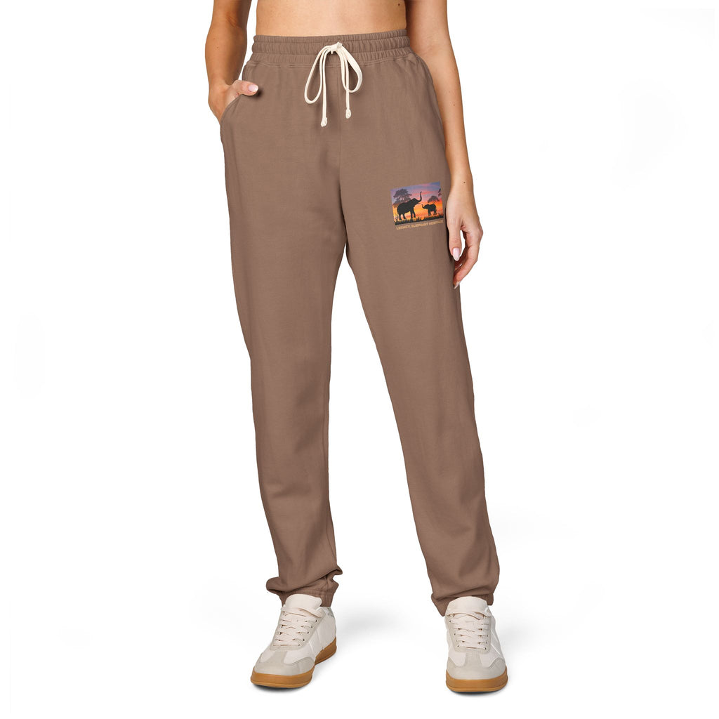 Sunset Camper Sweatpants — Cozy Graphic Fleece Joggers