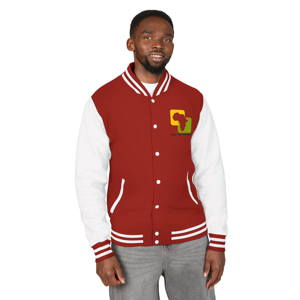 Letterman Jacket — Afrocentric Africa Map Design ("Legacy. Built Different")