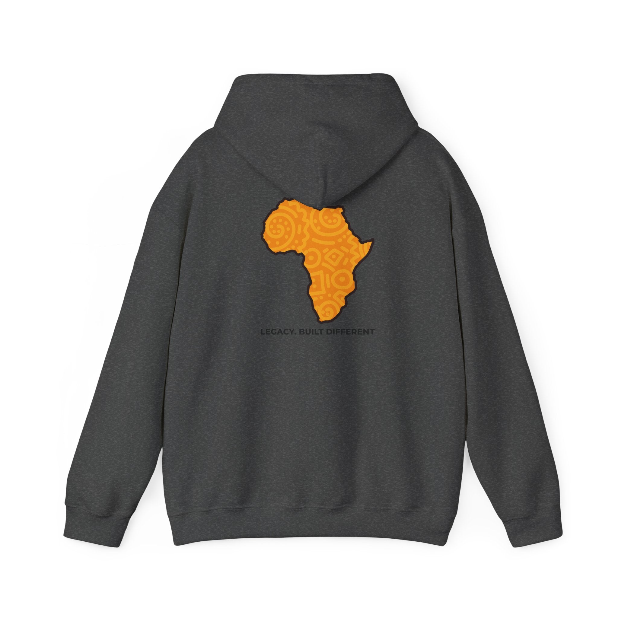 Africa Map Hoodie — "Legacy. Built Different." Printed Pullover