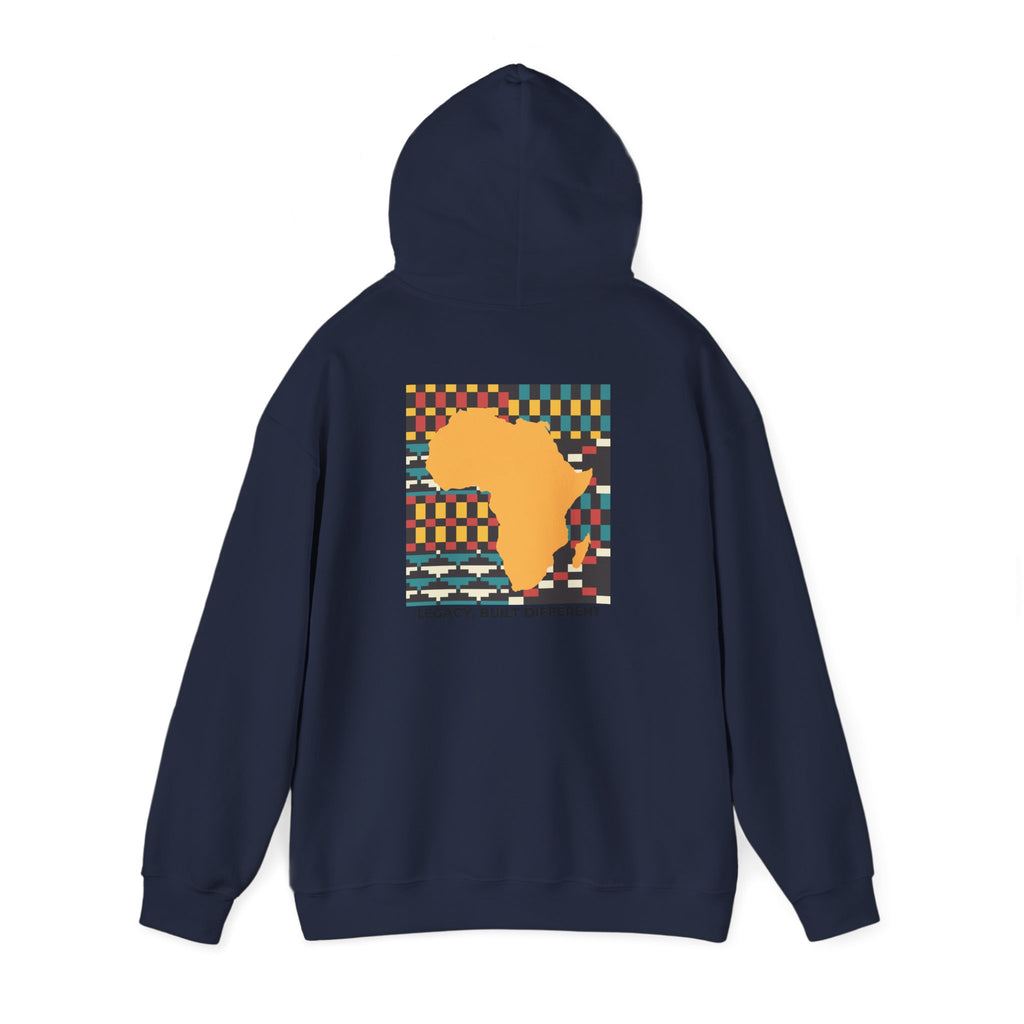 Africa Silhouette Kente Hoodie — "Legacy, Built Different"