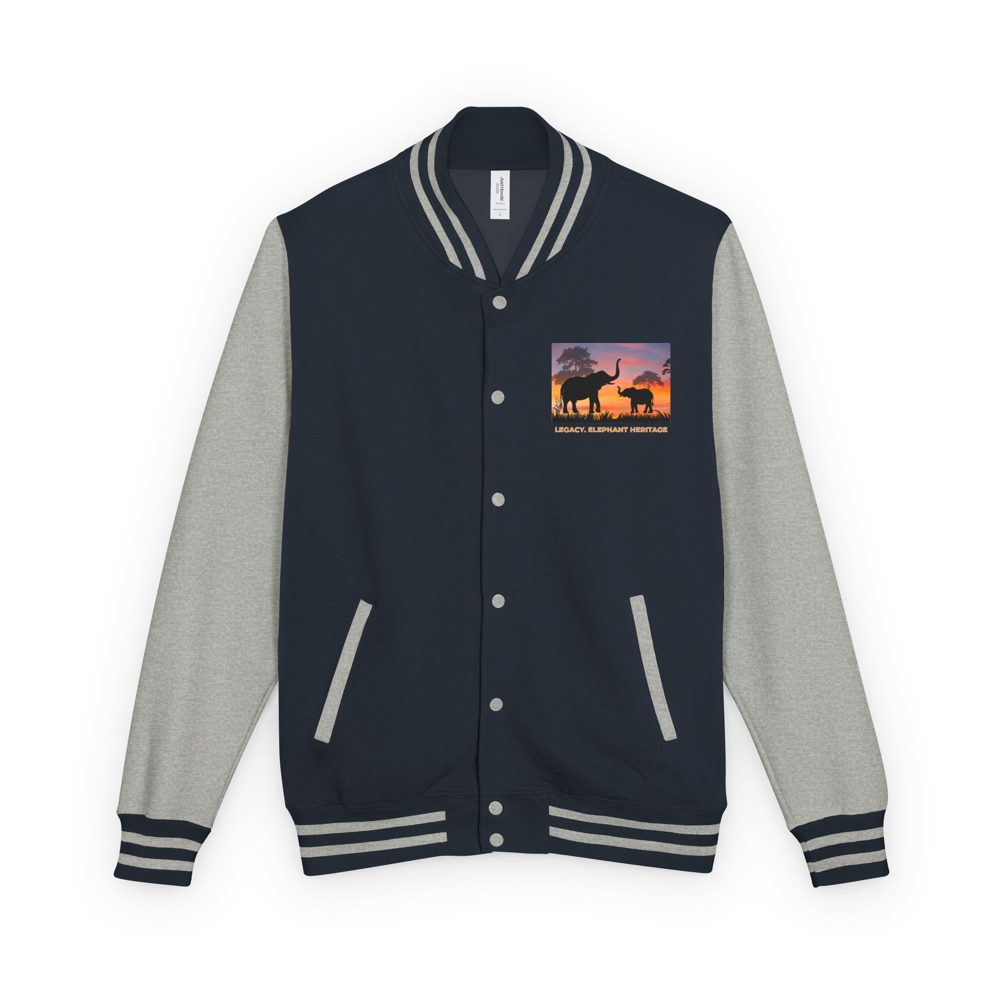 Letterman Jacket — Legacy Elephant Heritage Sunset Design