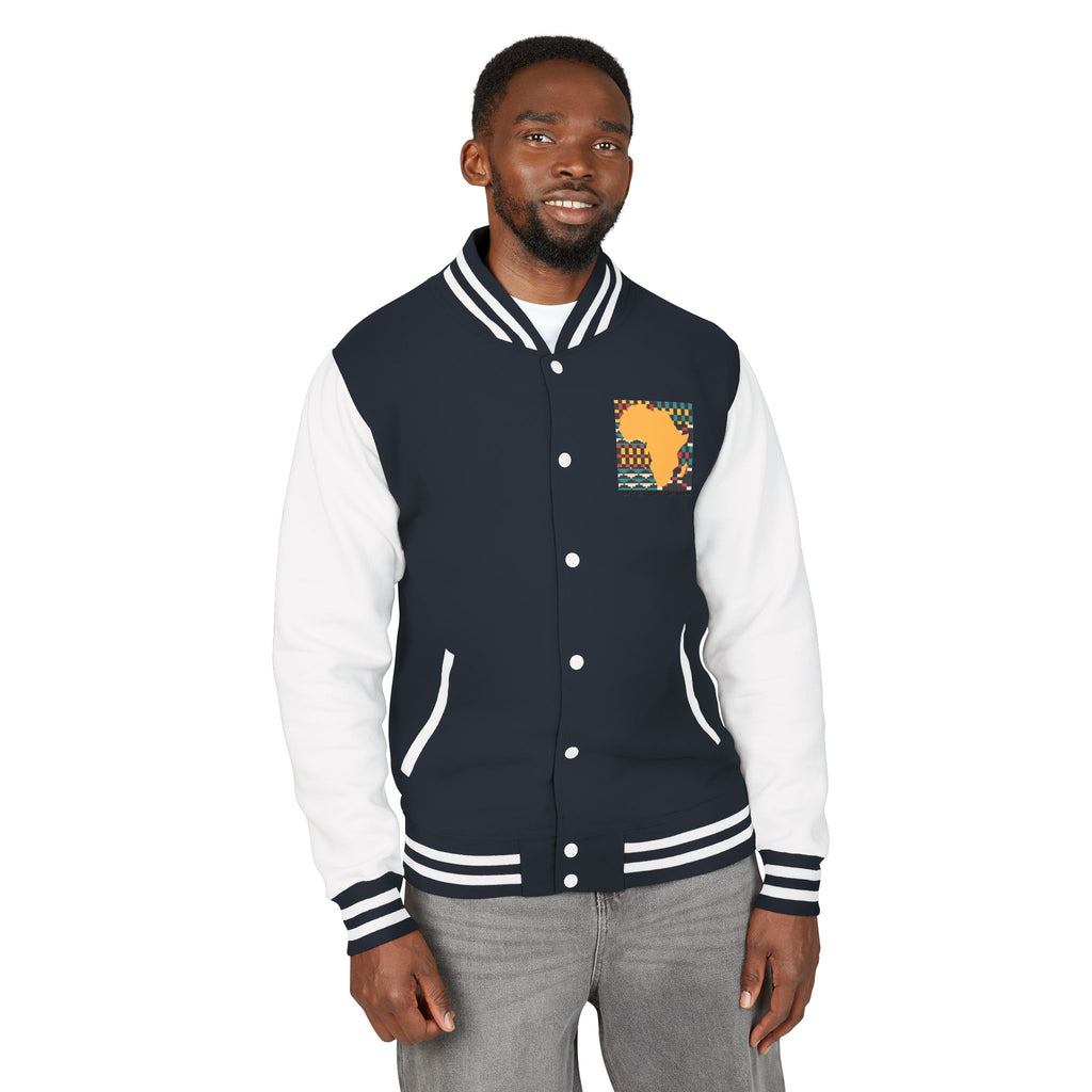 Letterman Jacket - Africa Map Kente Pattern "Legacy Built Different"