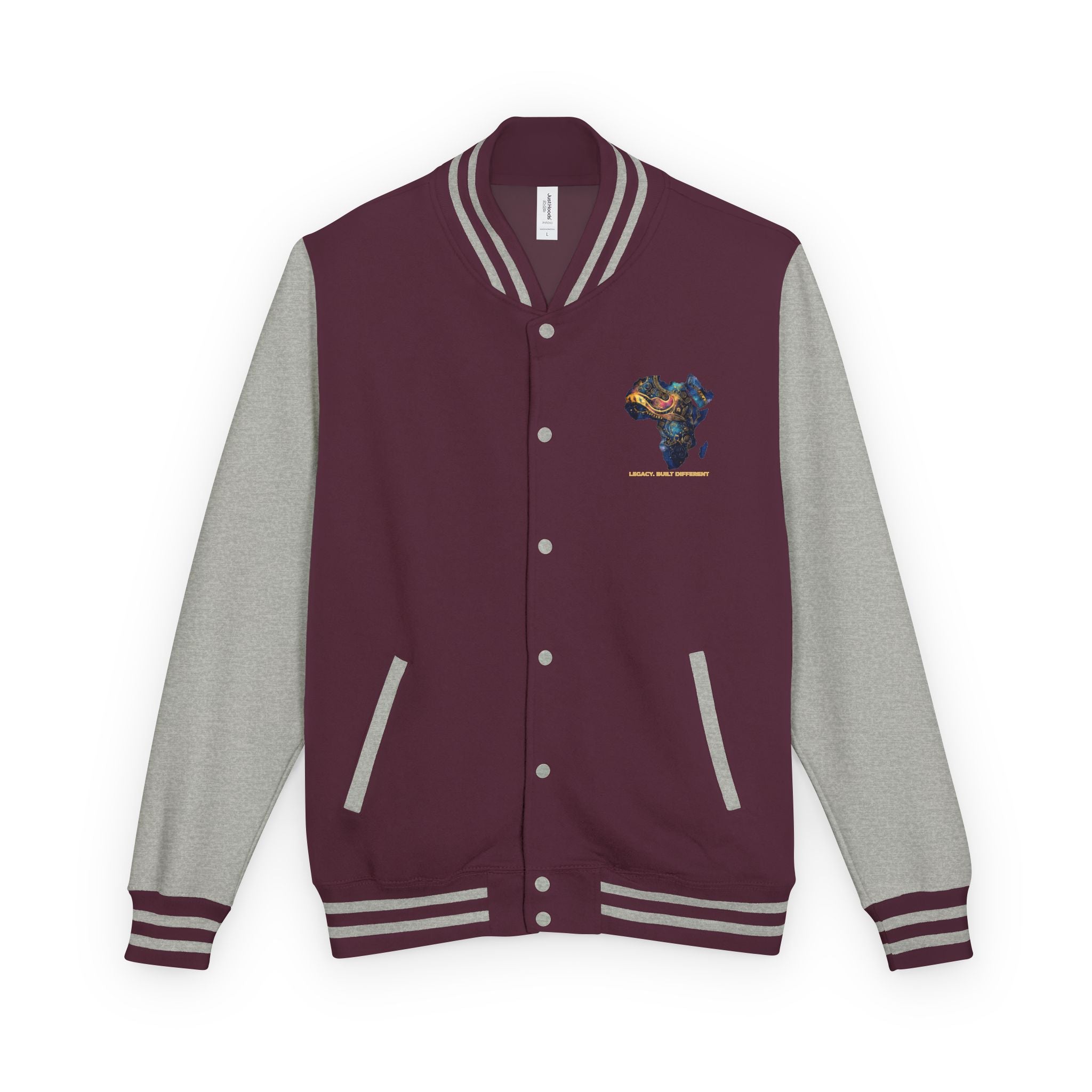 Africa Map Letterman Jacket — Colorful African Continent Graphic Bomber