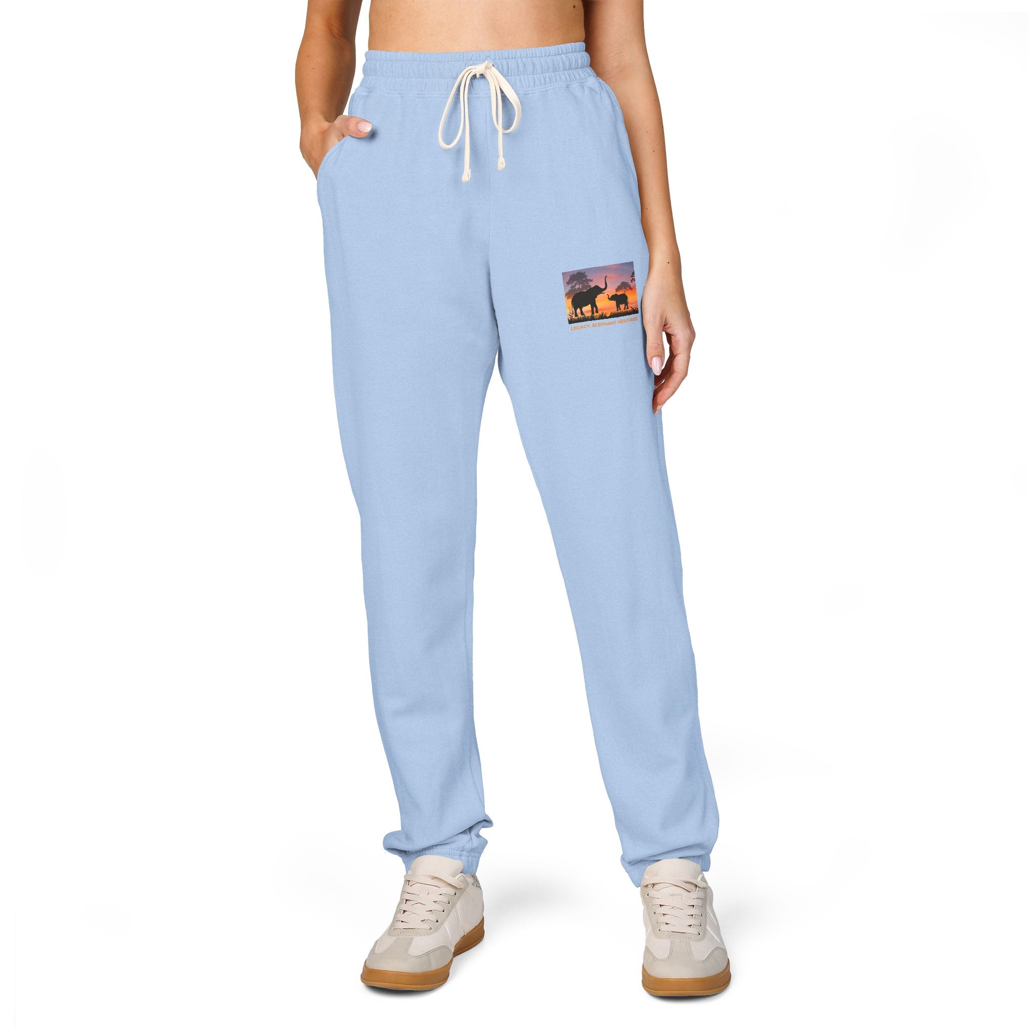 Sunset Camper Sweatpants — Cozy Graphic Fleece Joggers