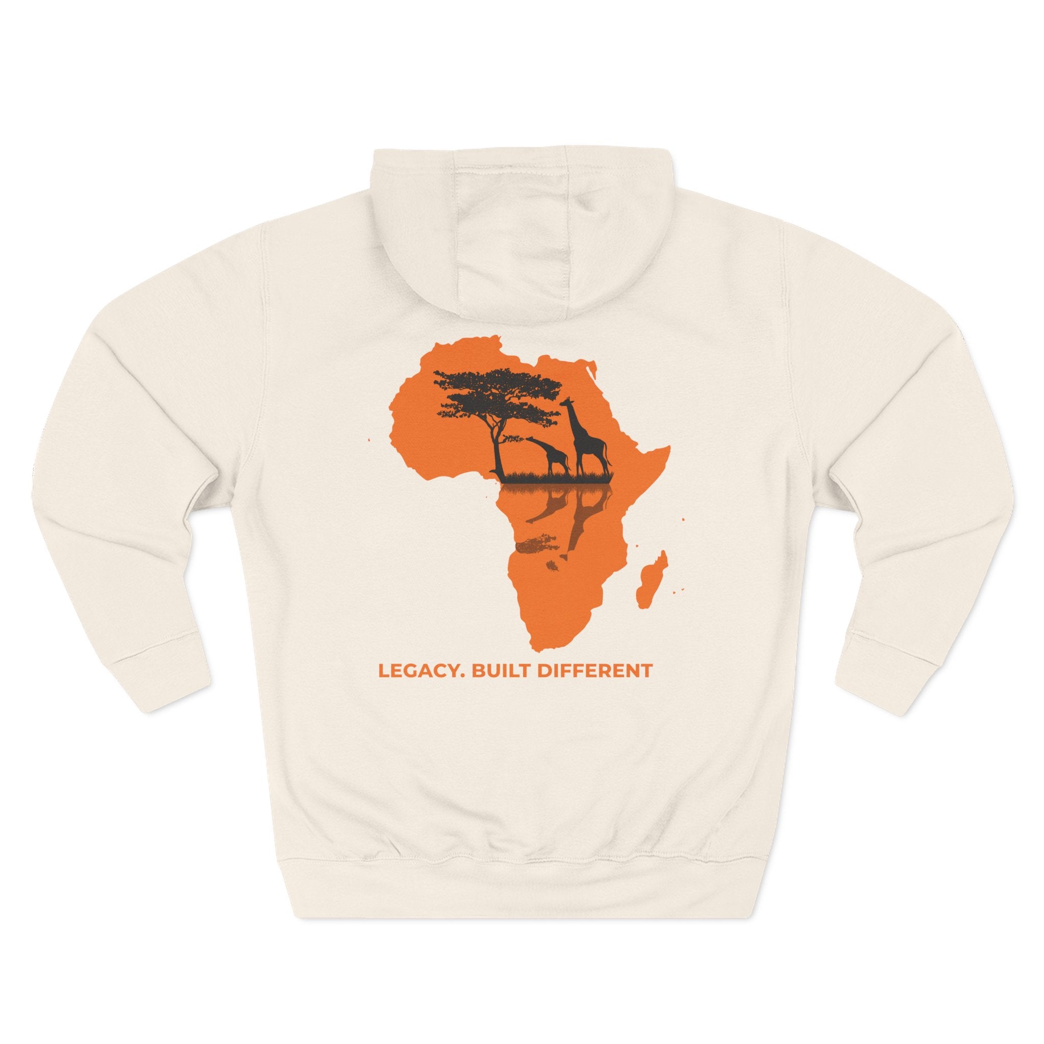 Africa Silhouette Hoodie — 'Legacy: Built Different' Graphic Pullover