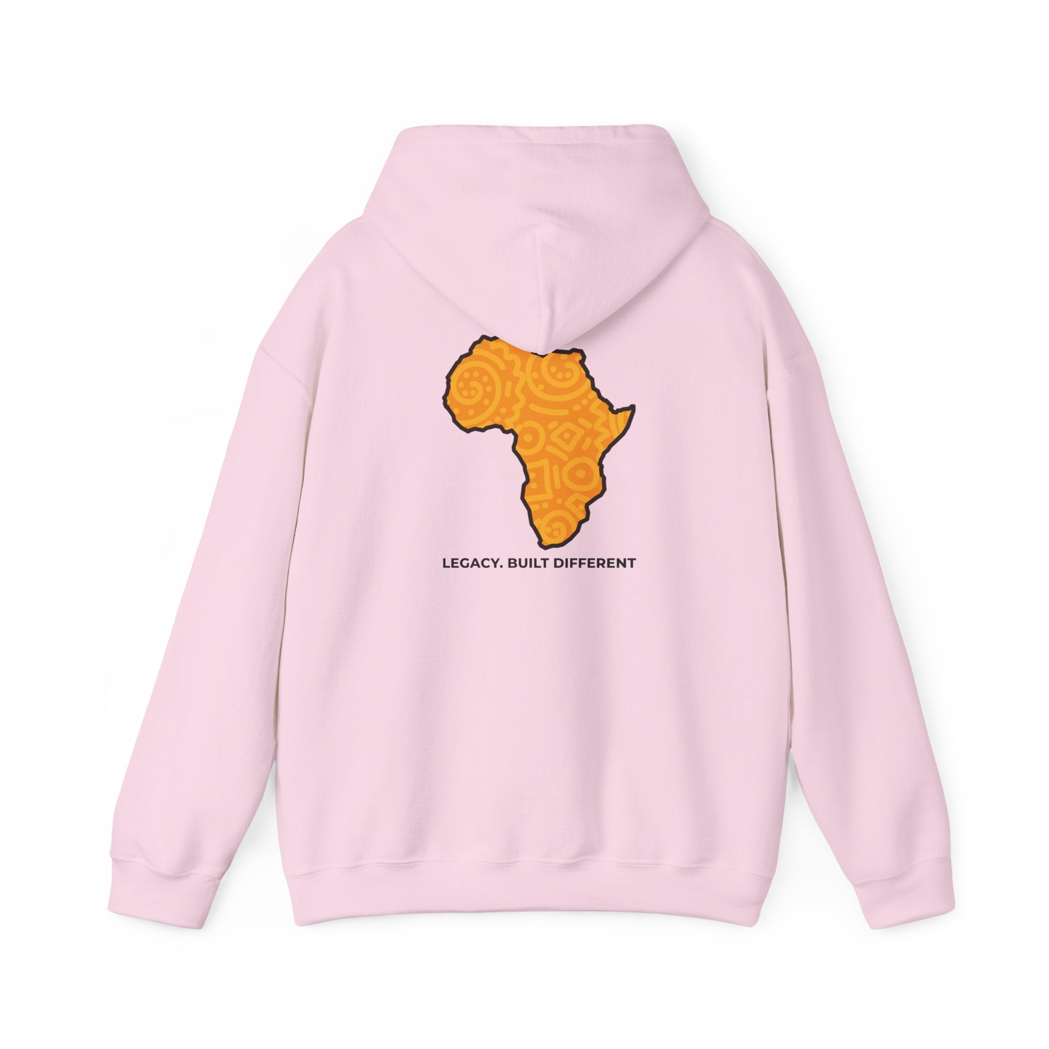 Africa Map Hoodie — "Legacy. Built Different." Printed Pullover