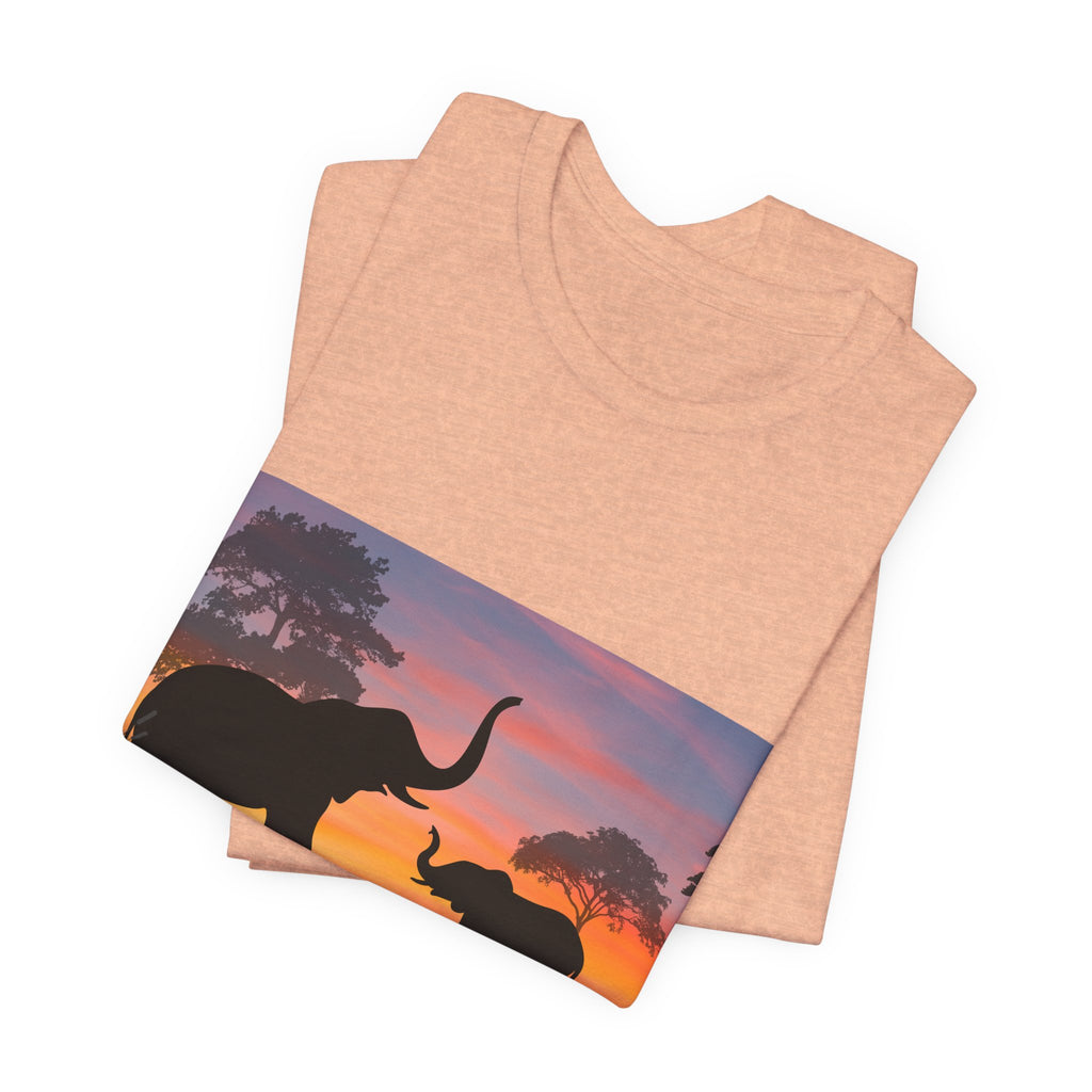 Elephant Sunset Tee — "Legacy, Elephant Heritage" Graphic T-Shirt
