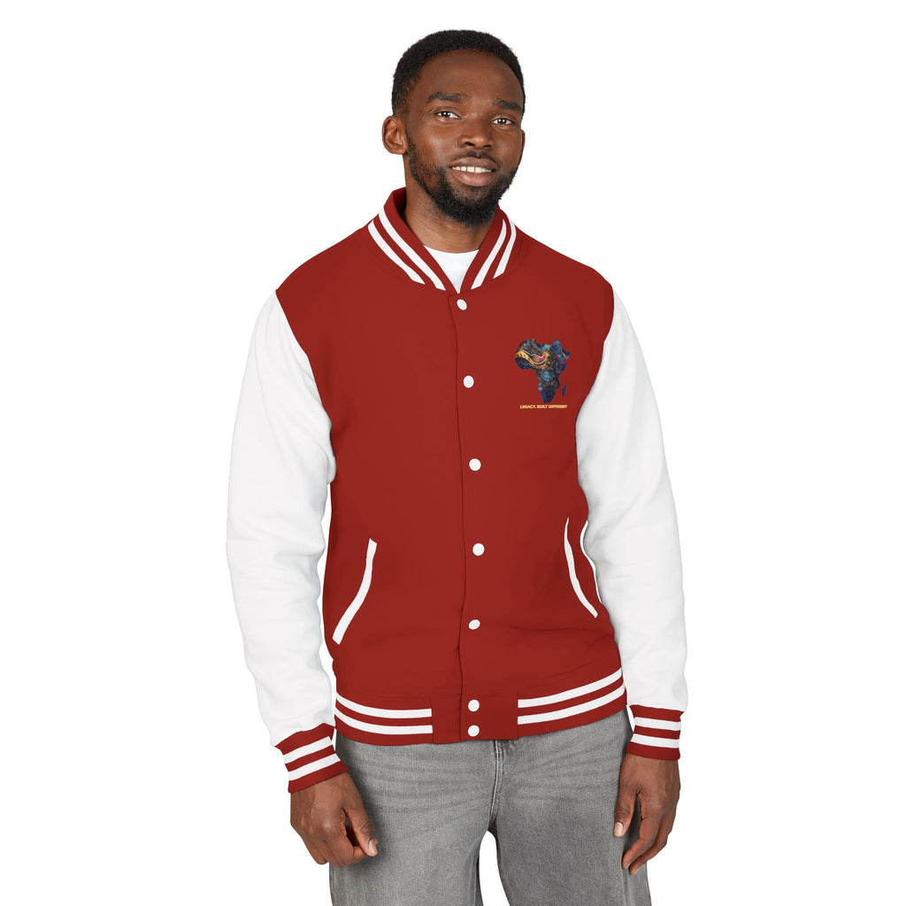 Africa Map Letterman Jacket — Colorful African Continent Graphic Bomber