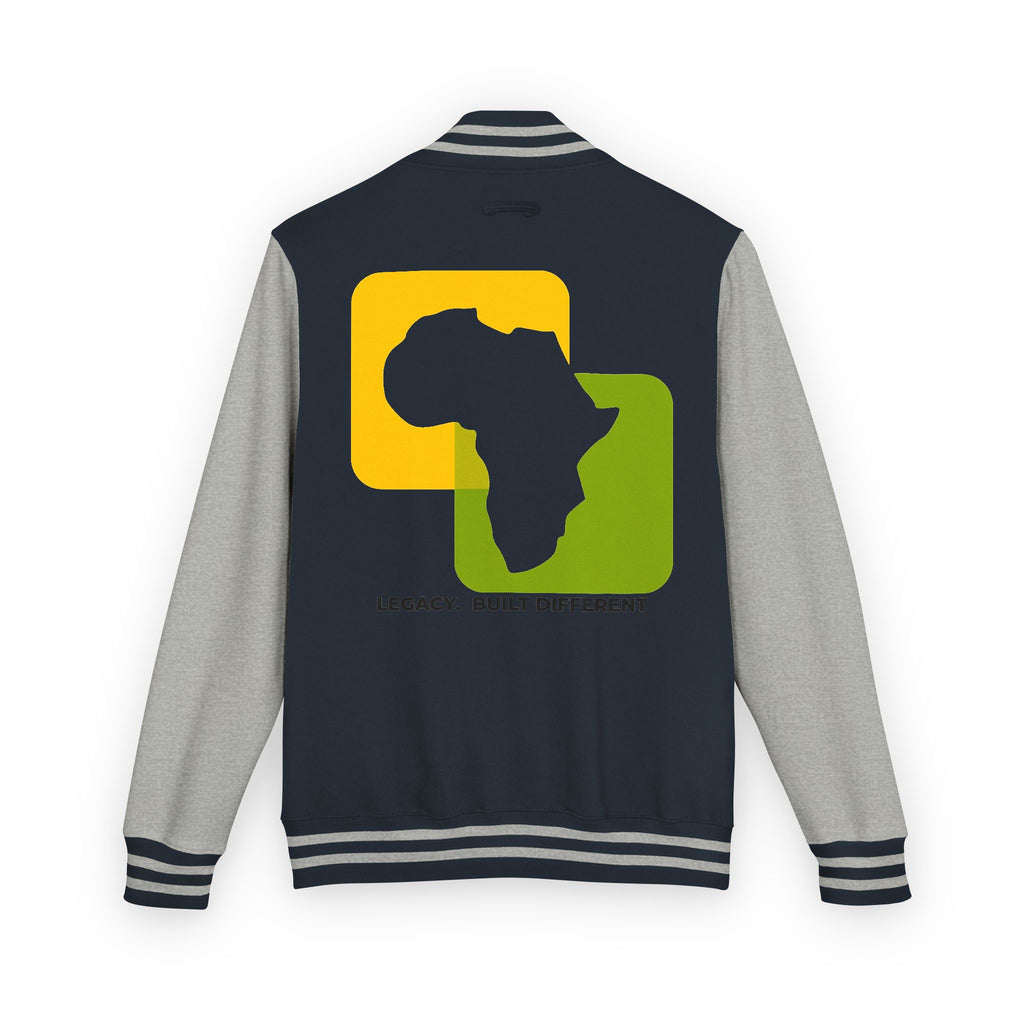 Letterman Jacket — Afrocentric Africa Map Design ("Legacy. Built Different")