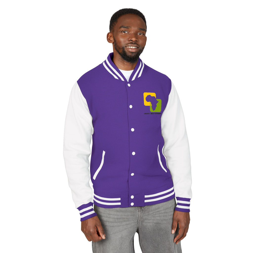 Letterman Jacket — Afrocentric Africa Map Design ("Legacy. Built Different")