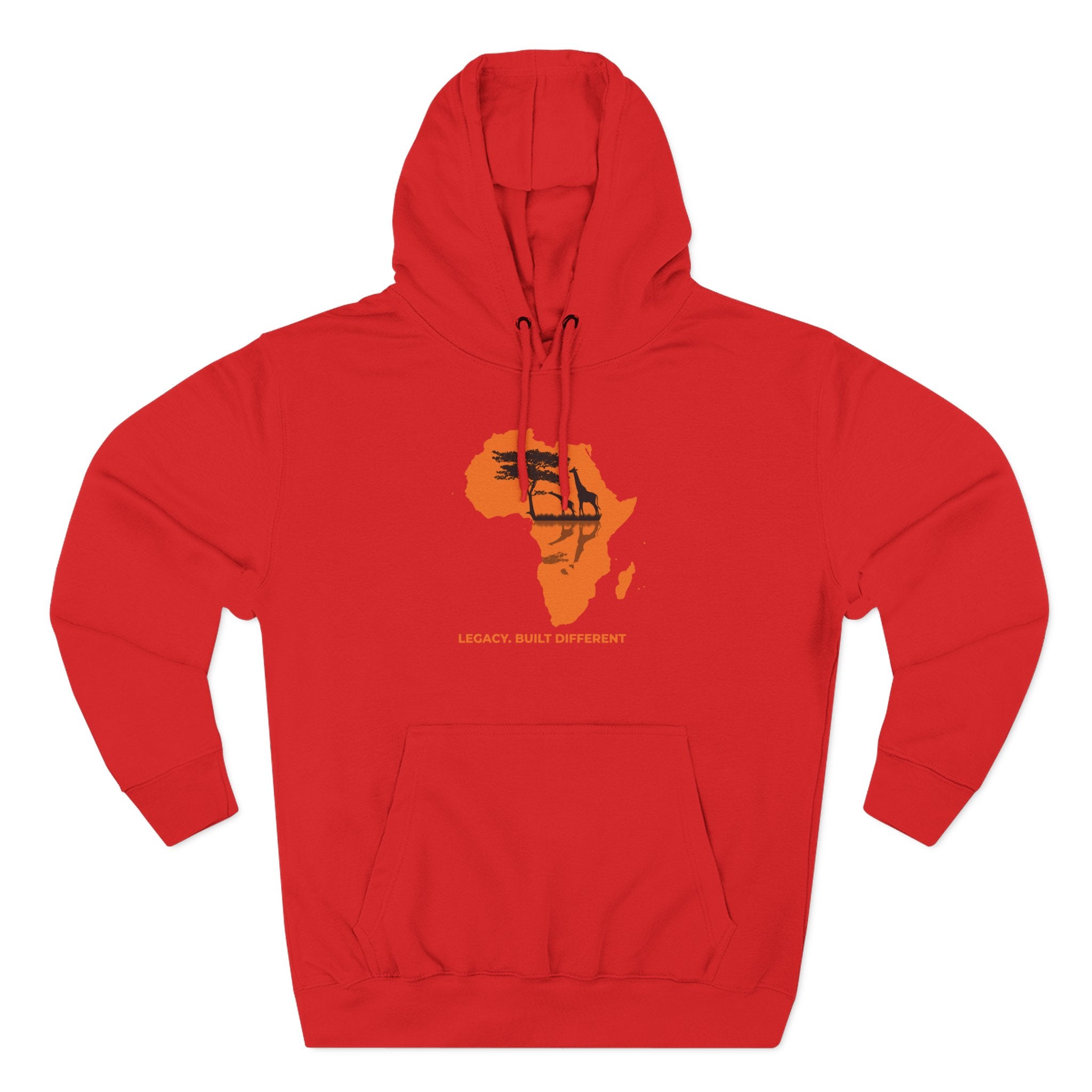 Africa Silhouette Hoodie — 'Legacy: Built Different' Graphic Pullover