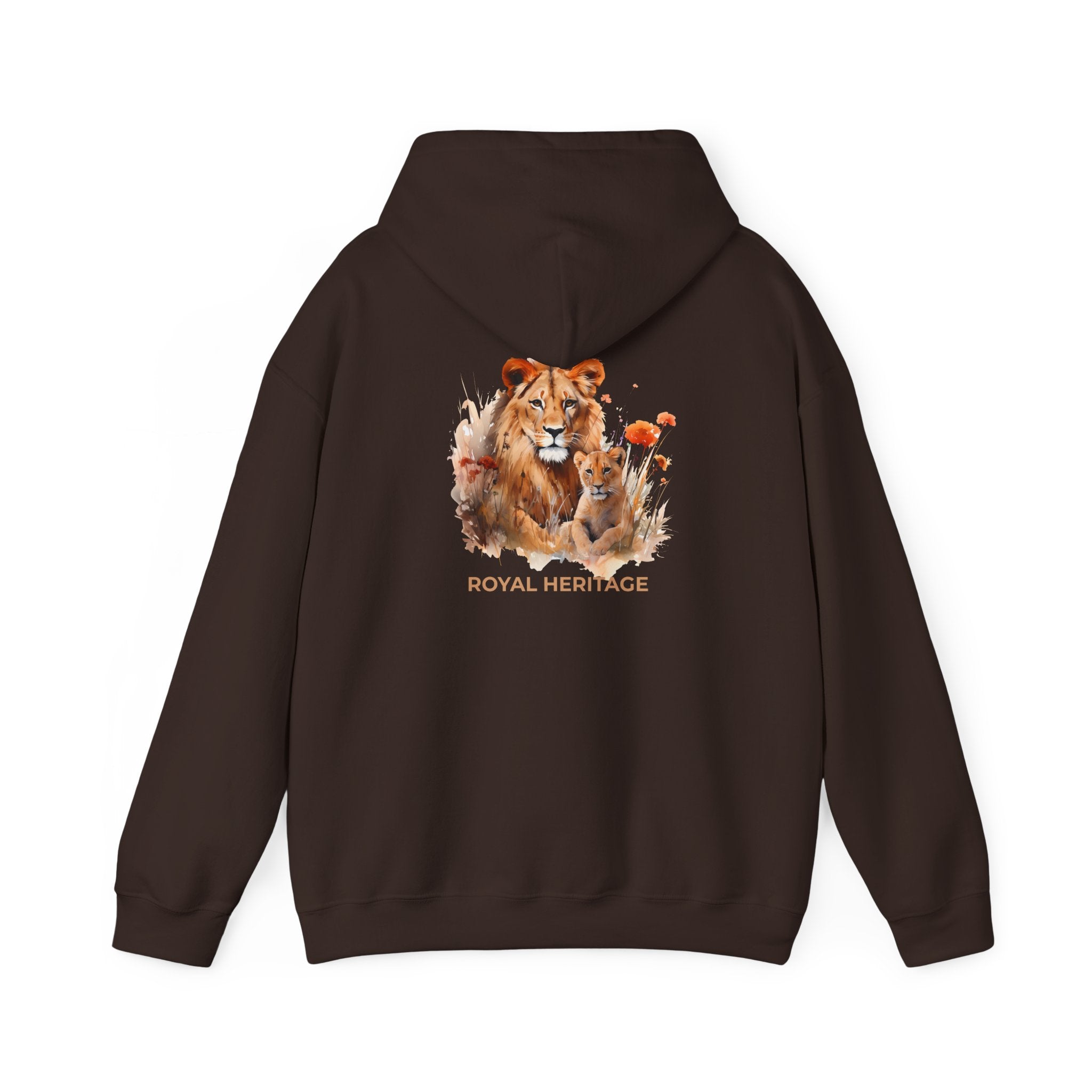 Hoodie — 'Royal Heritage' Lion & Cub Graphic Pullover
