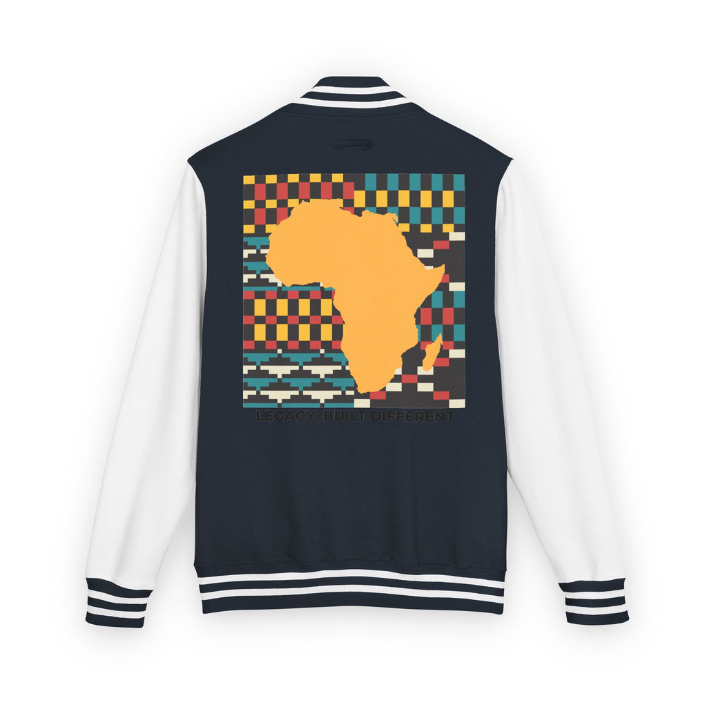 Letterman Jacket - Africa Map Kente Pattern "Legacy Built Different"