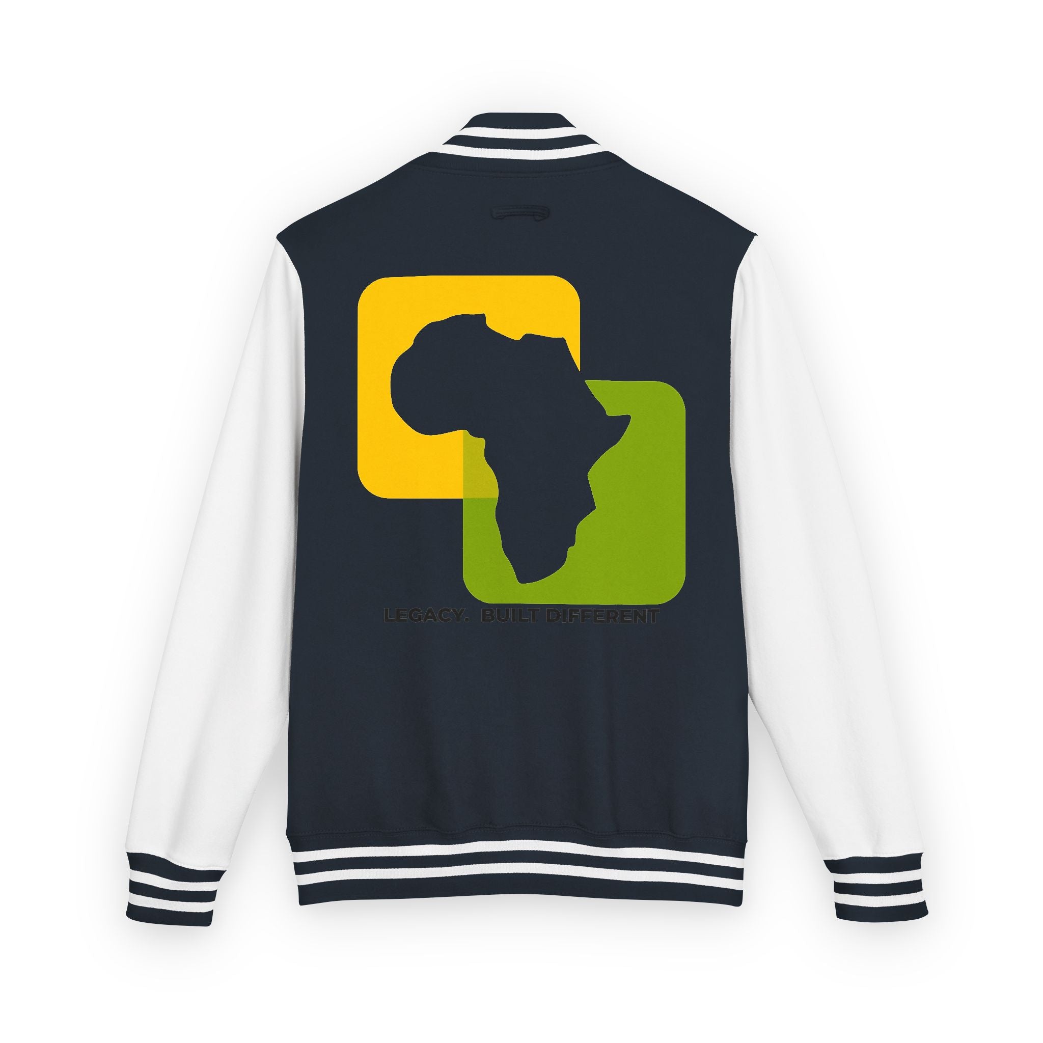 Letterman Jacket — Afrocentric Africa Map Design ("Legacy. Built Different")