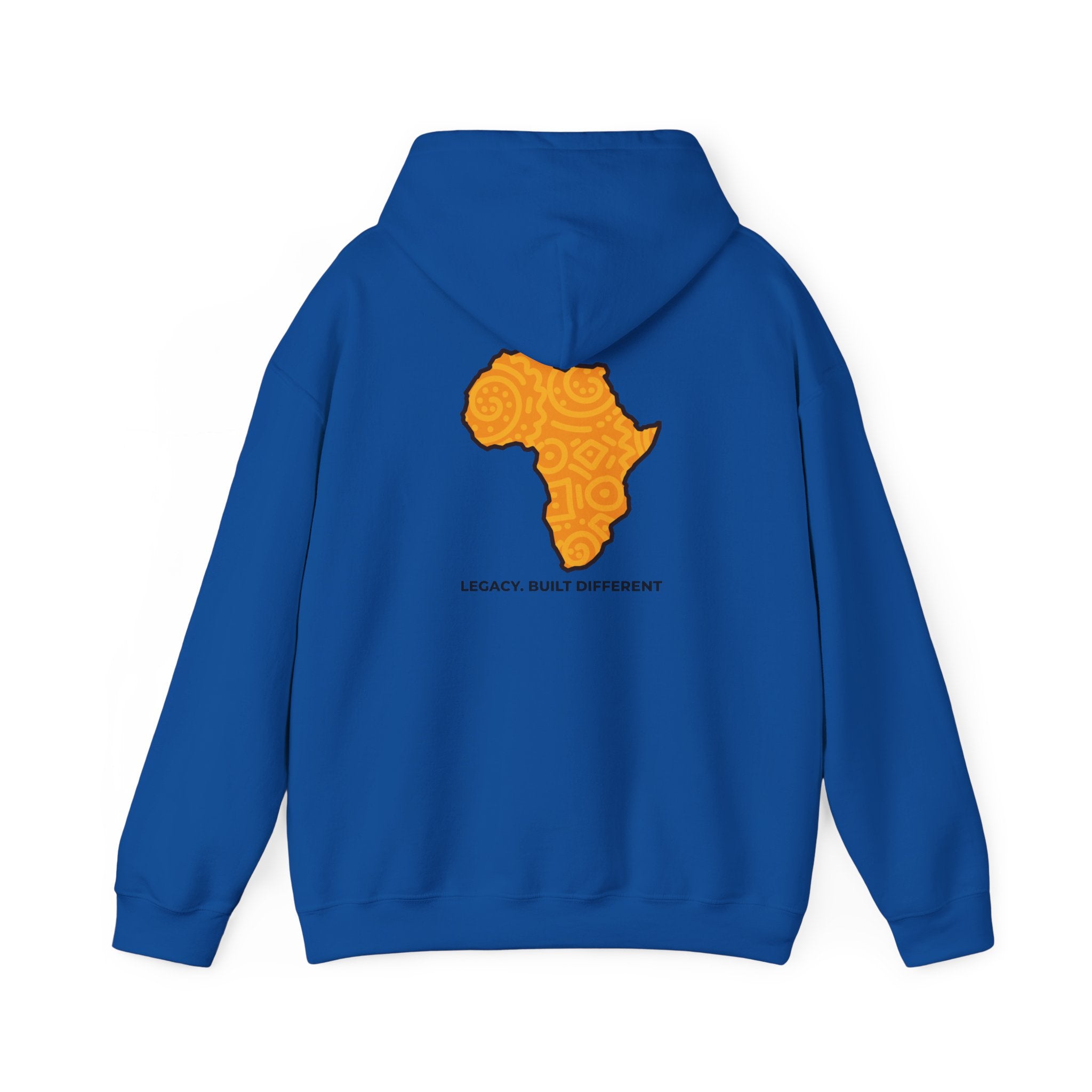 Africa Map Hoodie — "Legacy. Built Different." Printed Pullover