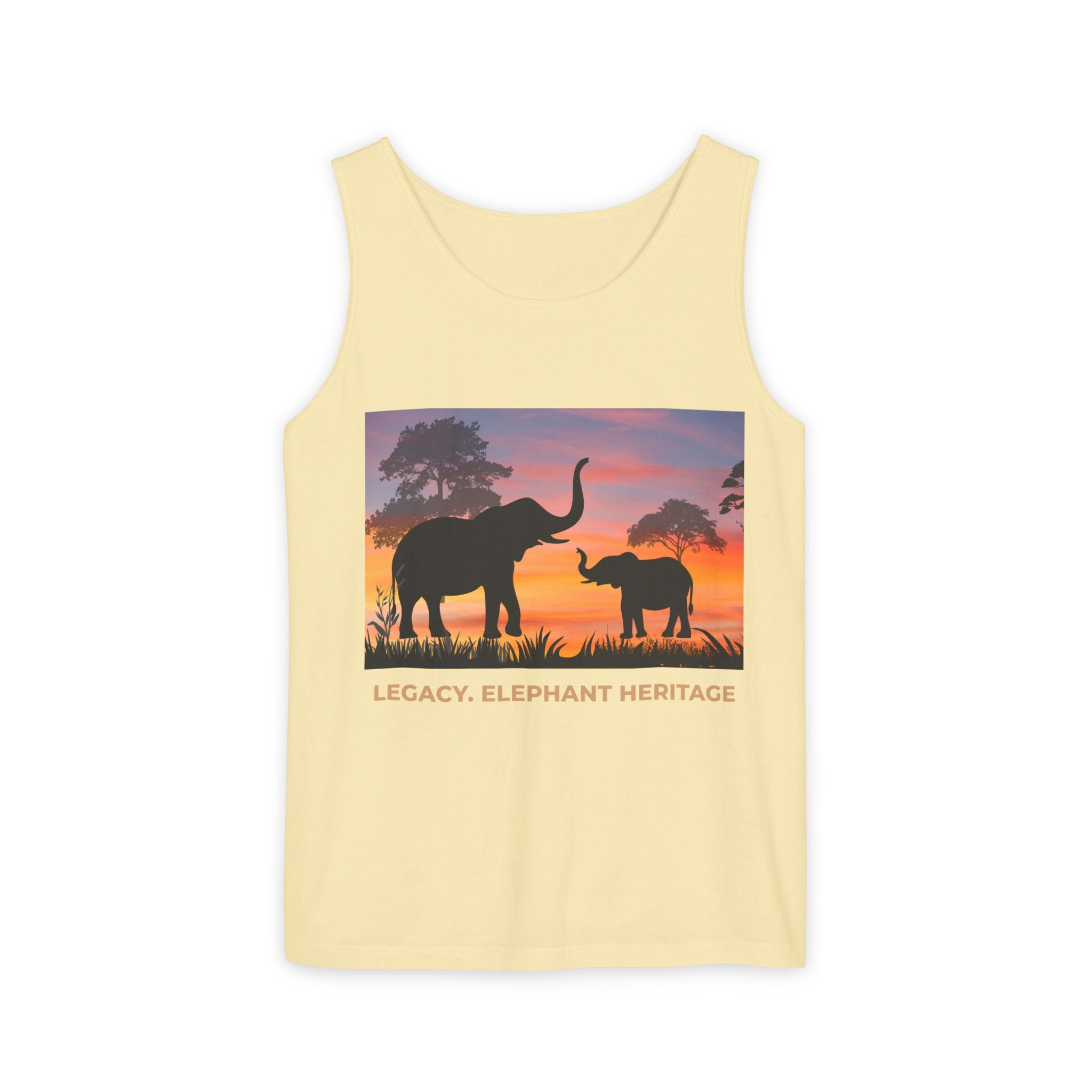 Elephant Sunset Tank Top — Mama & Baby Silhouette Beachwear