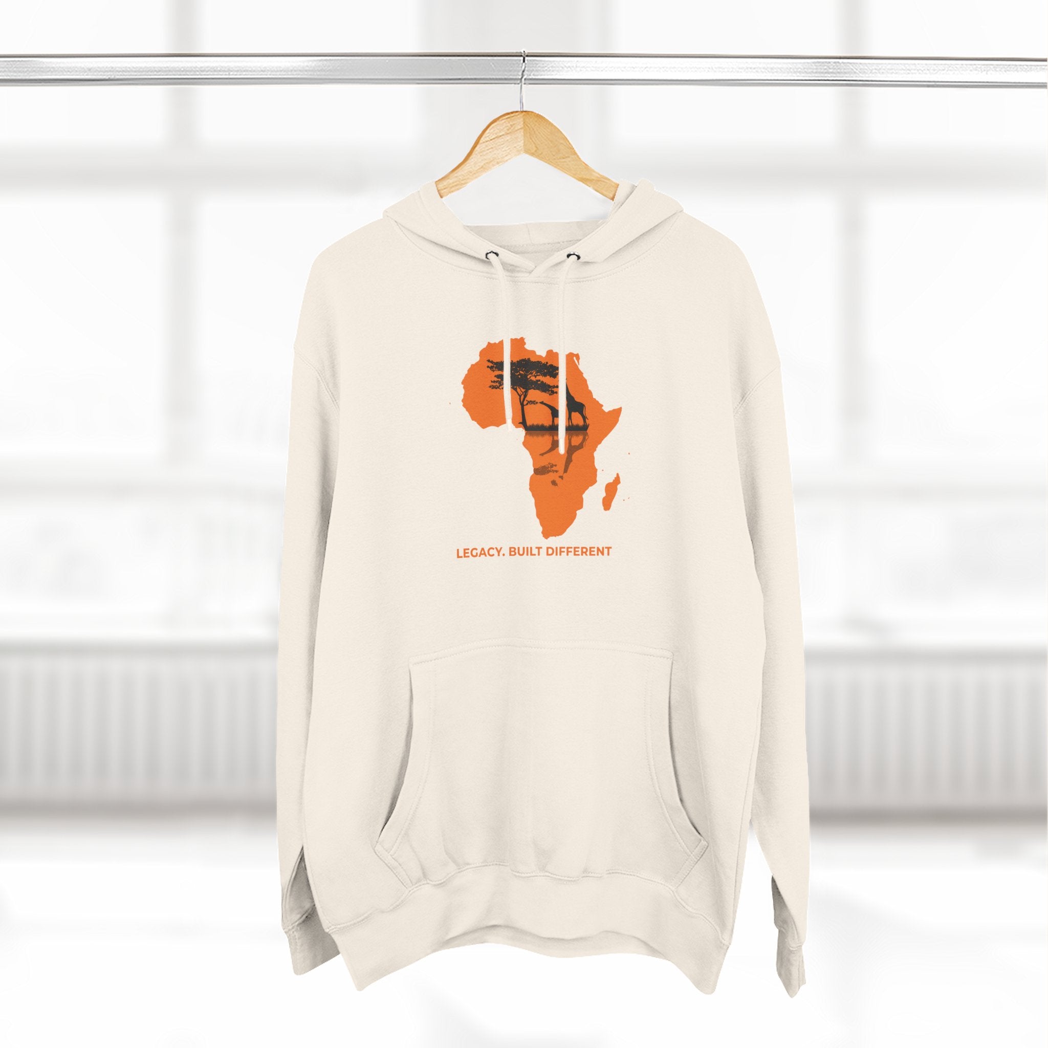 Africa Silhouette Hoodie — 'Legacy: Built Different' Graphic Pullover