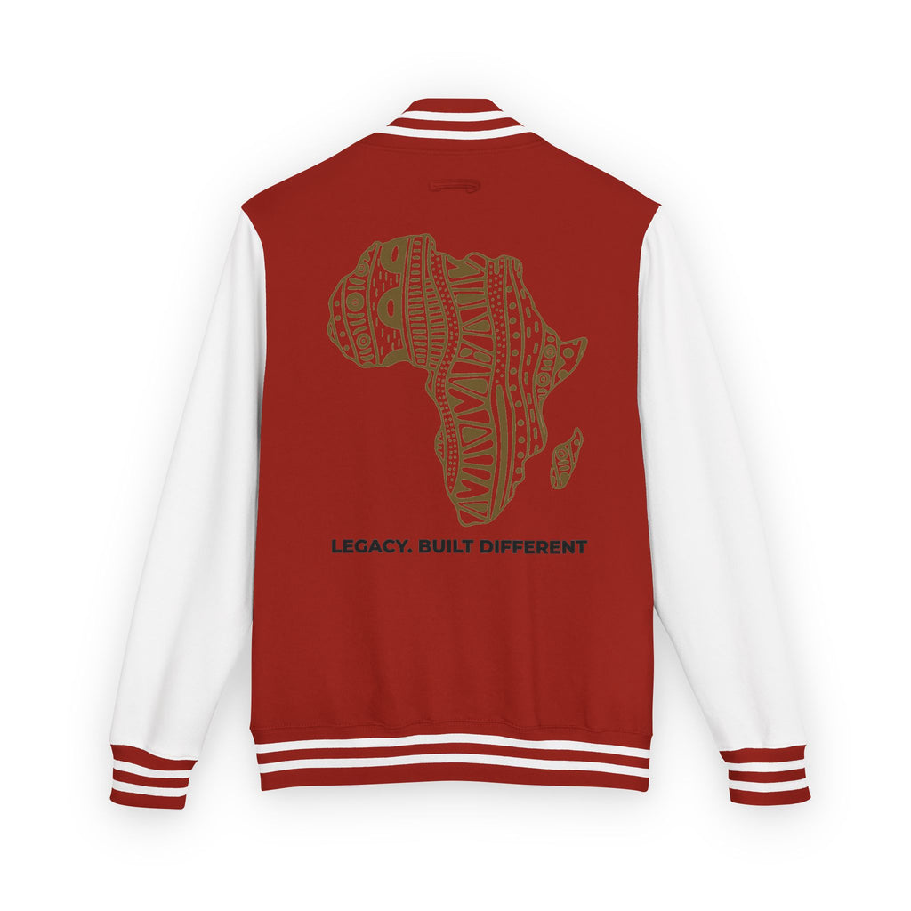 Letterman Jacket — African Pattern Map "Legacy. Built Different"