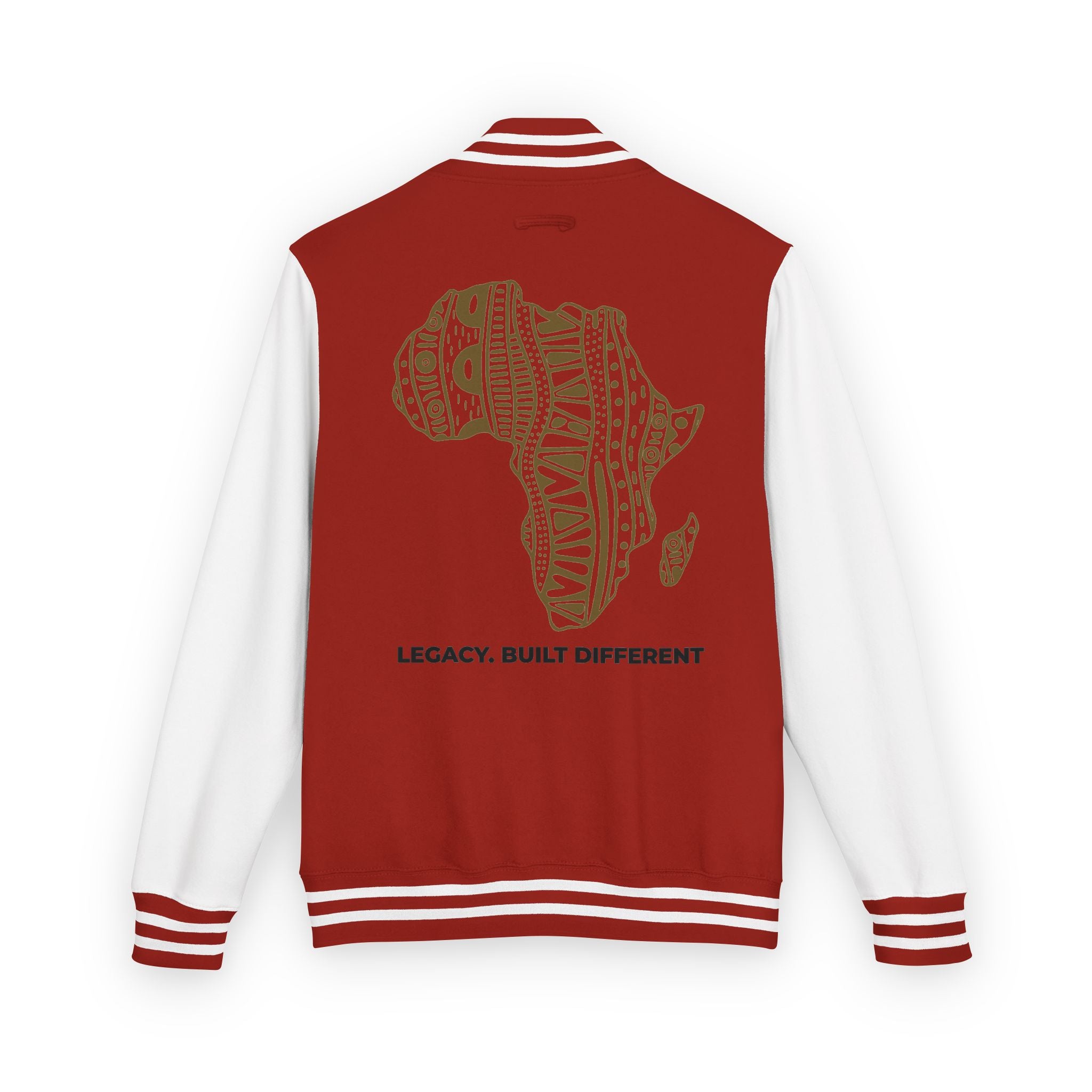 Letterman Jacket — African Pattern Map "Legacy. Built Different"