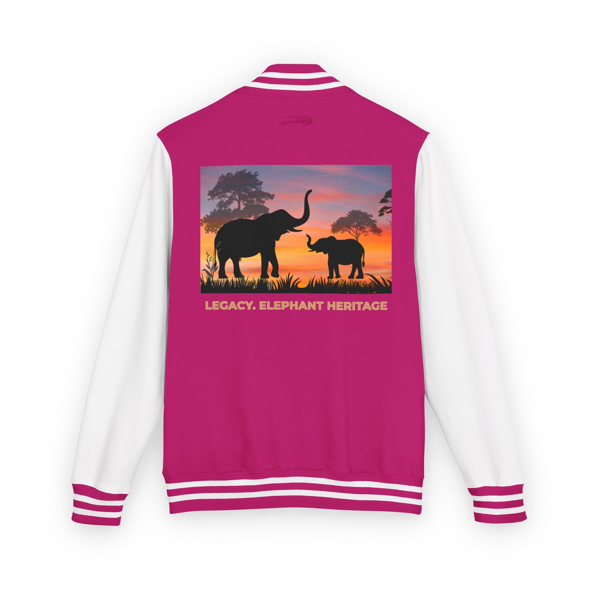 Letterman Jacket — Legacy Elephant Heritage Sunset Design