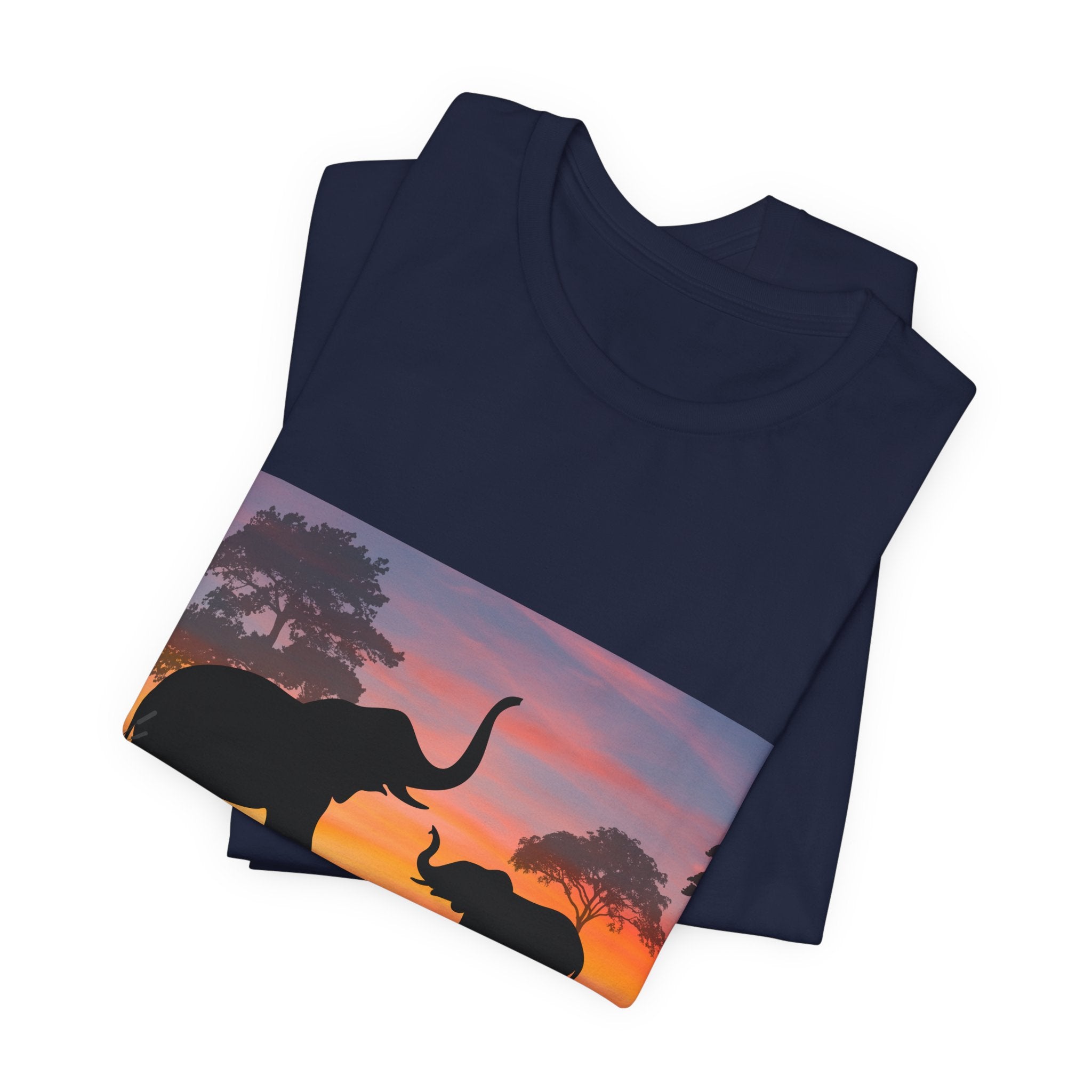 Elephant Sunset Tee — "Legacy, Elephant Heritage" Graphic T-Shirt